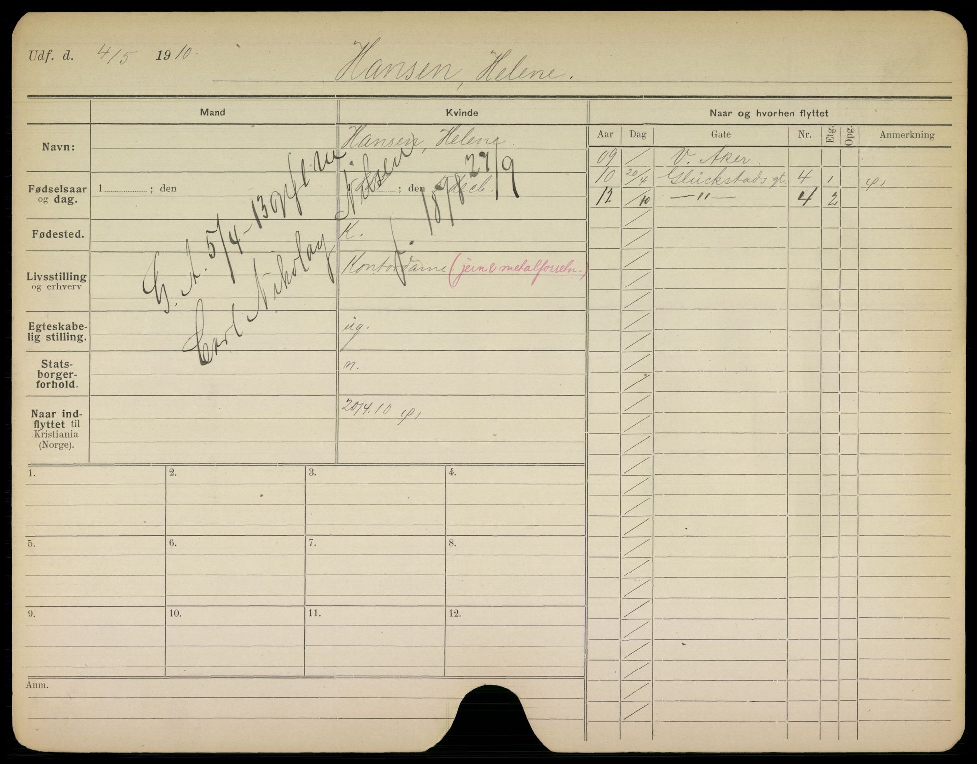 Oslo folkeregister, Registerkort, AV/SAO-A-11715/K/Kb/L0017: H - L, 1913