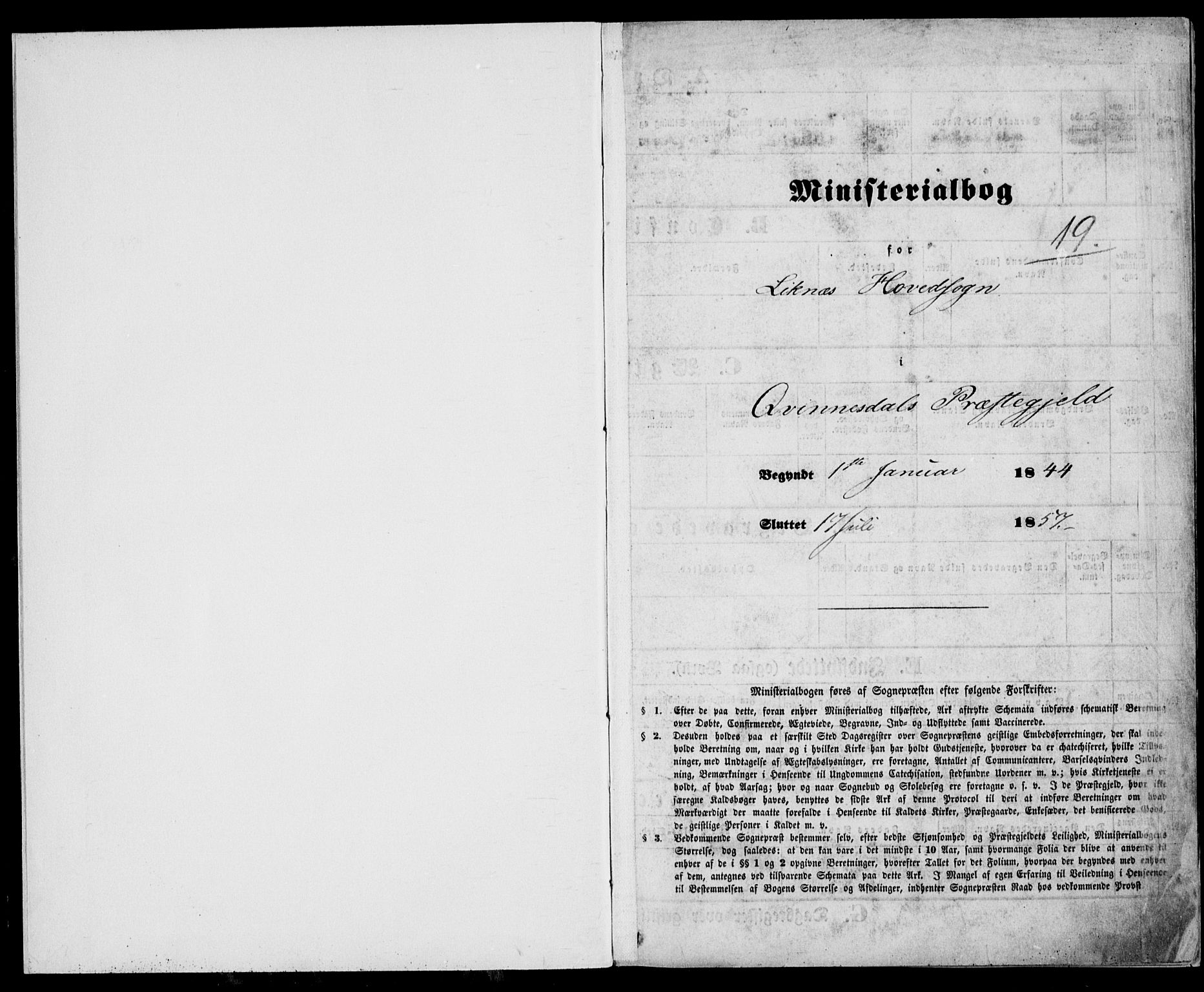 Kvinesdal sokneprestkontor, AV/SAK-1111-0026/F/Fa/Fab/L0005: Parish register (official) no. A 5, 1844-1857