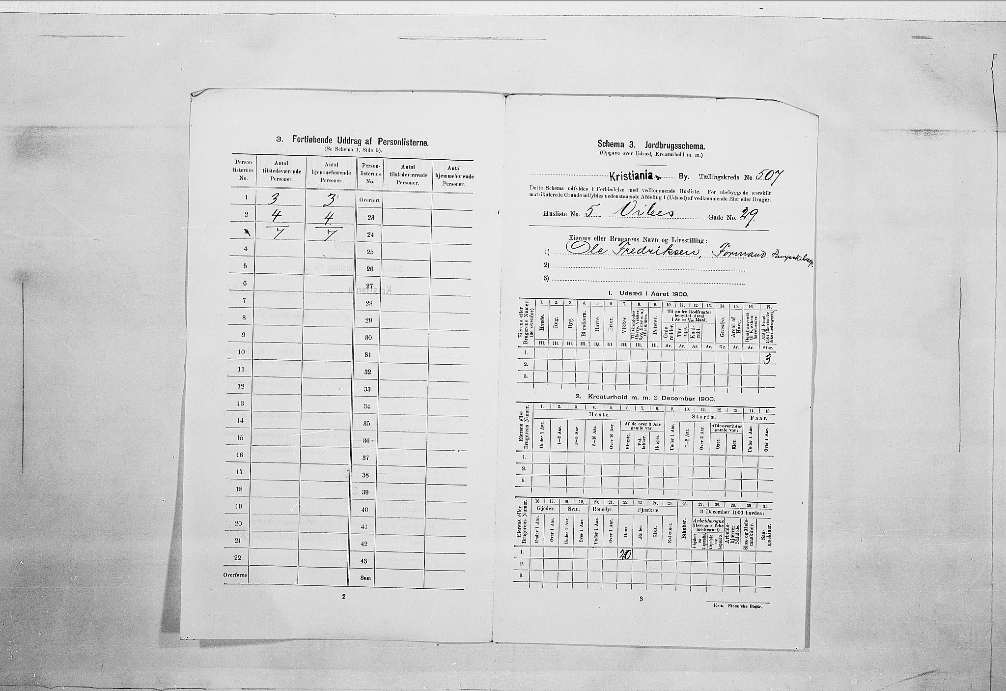 SAO, 1900 census for Kristiania, 1900, p. 112689