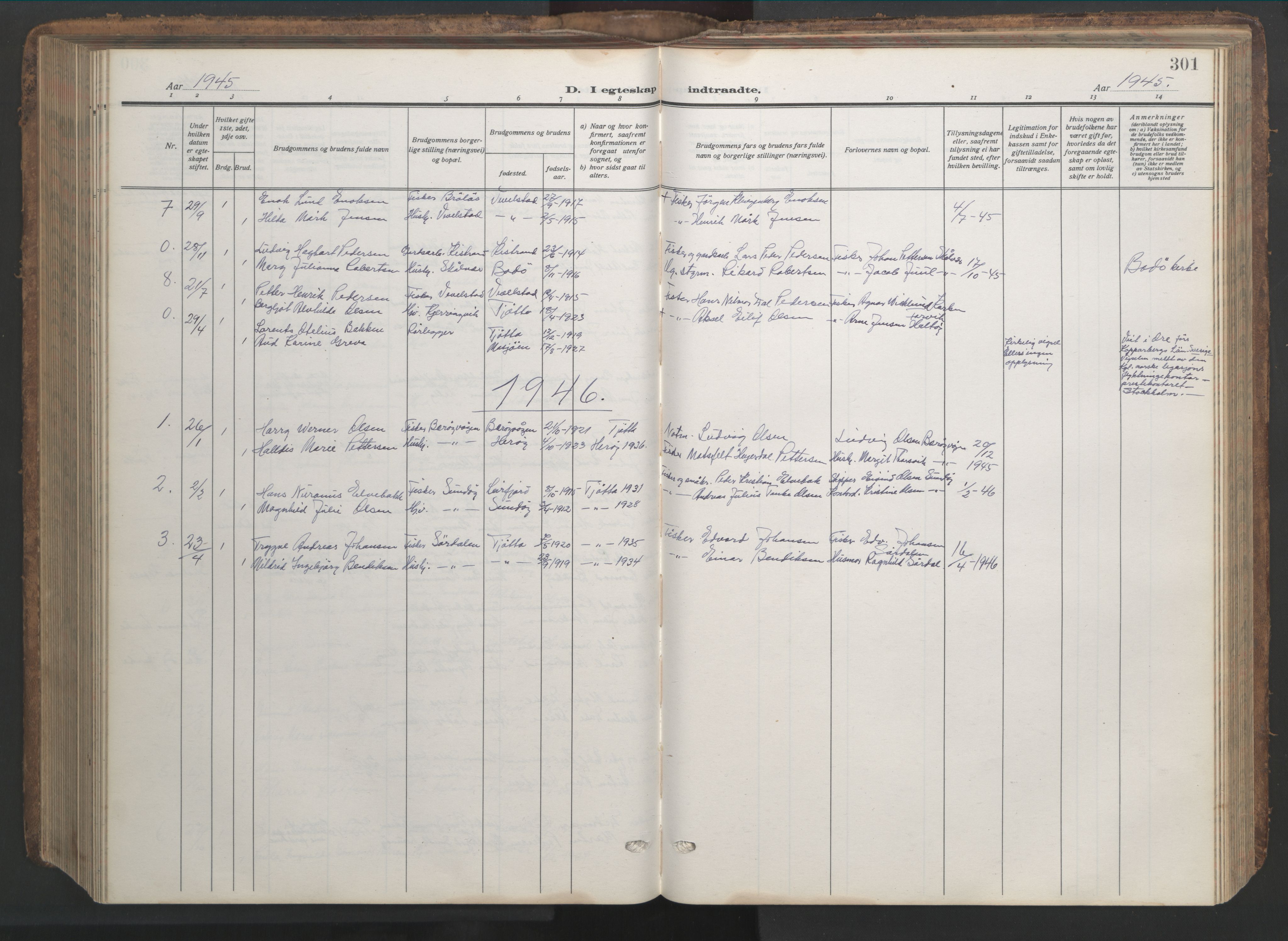 Ministerialprotokoller, klokkerbøker og fødselsregistre - Nordland, AV/SAT-A-1459/817/L0269: Parish register (copy) no. 817C04, 1921-1949, p. 301