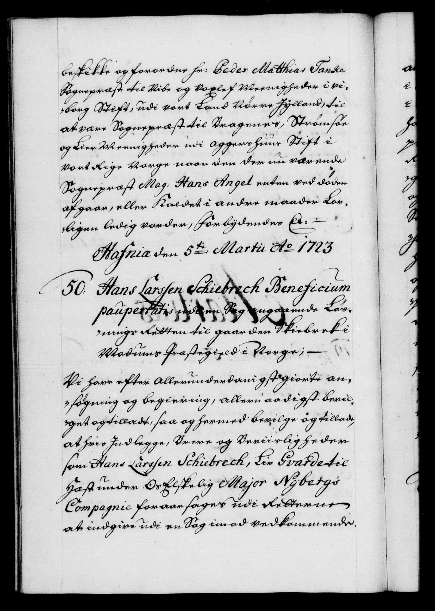 Danske Kanselli 1572-1799, AV/RA-EA-3023/F/Fc/Fca/Fcaa/L0024: Norske registre, 1723-1725, p. 67b