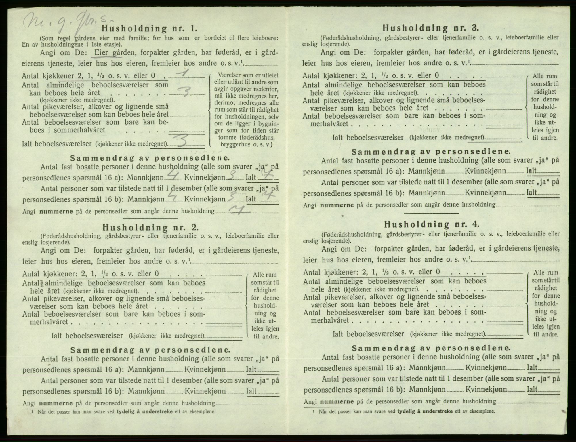 SAB, 1920 census for Sveio, 1920, p. 152