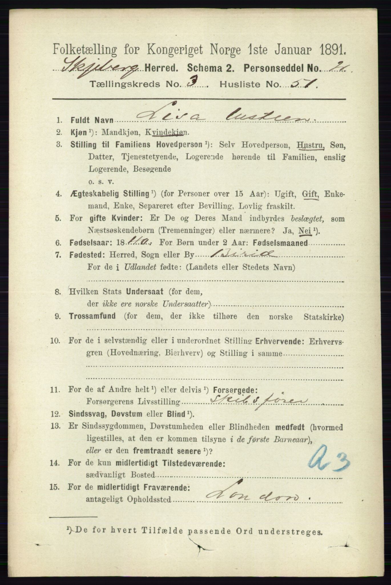 RA, 1891 census for 0115 Skjeberg, 1891, p. 1792