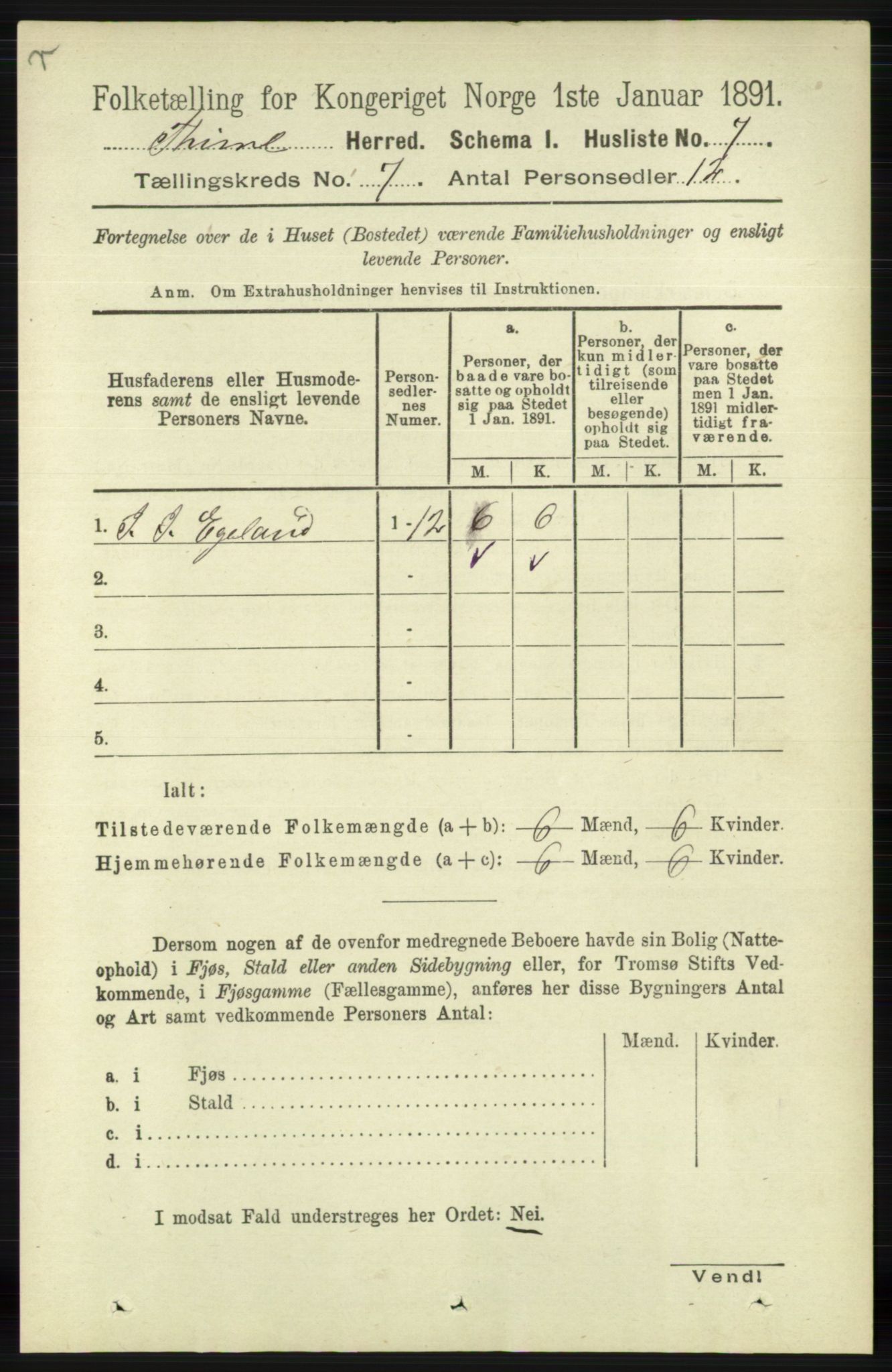 RA, 1891 census for 1121 Time, 1891, p. 2561