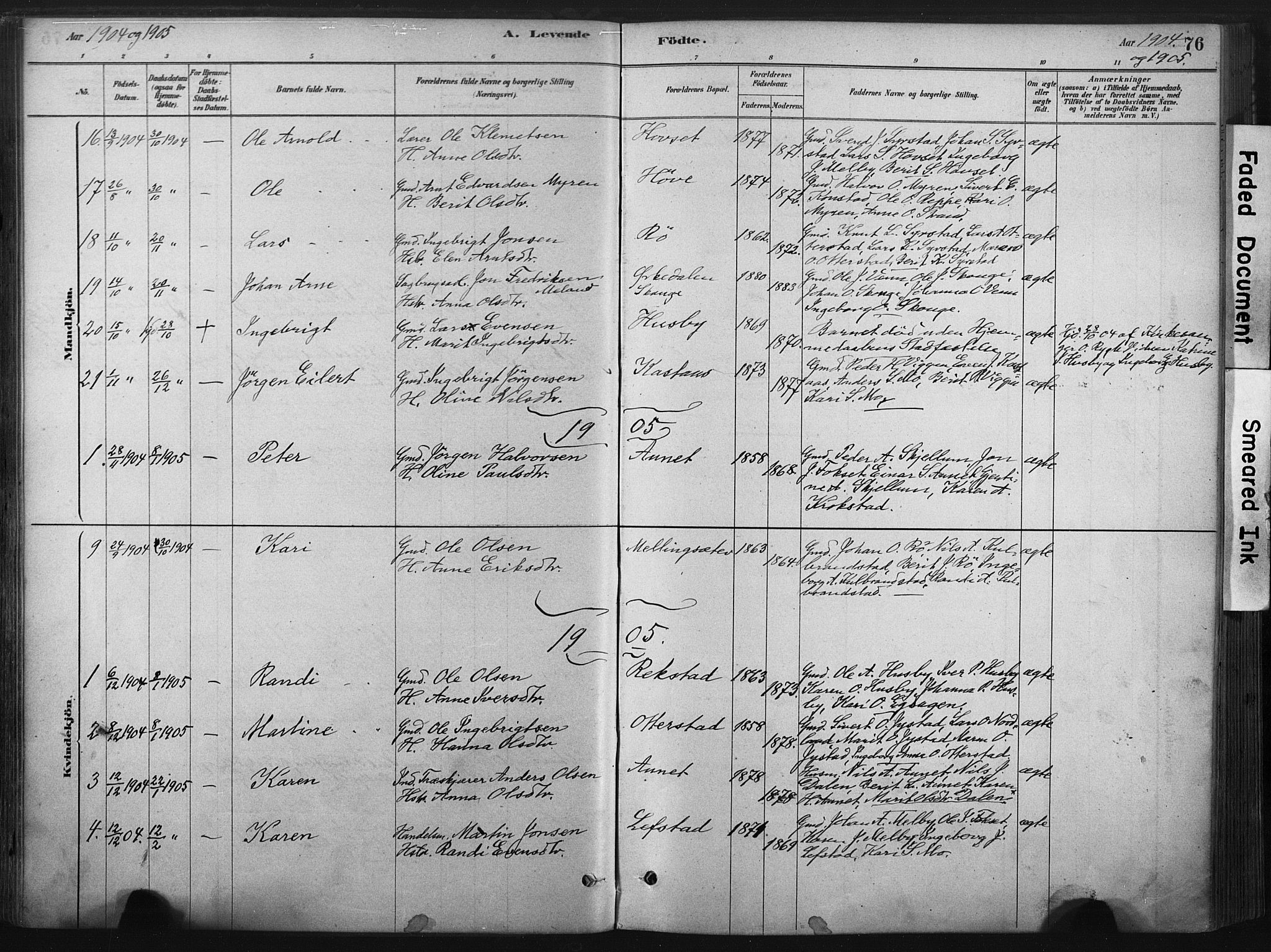 Ministerialprotokoller, klokkerbøker og fødselsregistre - Sør-Trøndelag, SAT/A-1456/667/L0795: Parish register (official) no. 667A03, 1879-1907, p. 76