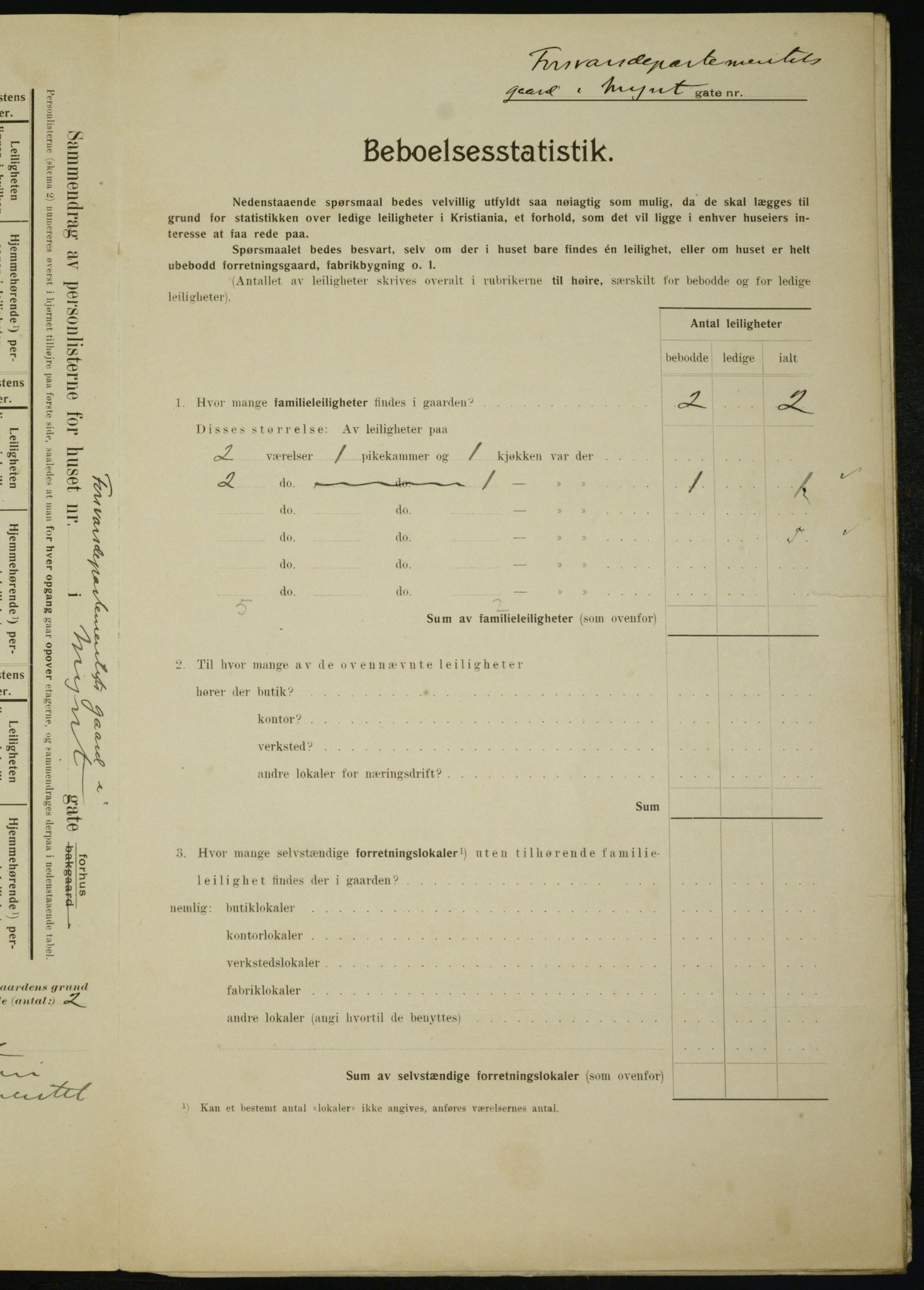 OBA, Municipal Census 1910 for Kristiania, 1910, p. 22632