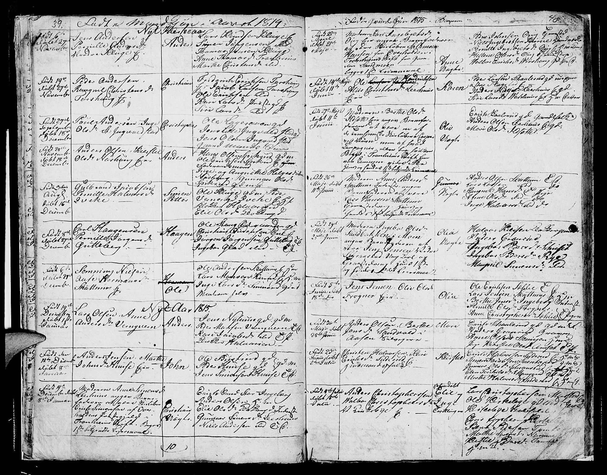 Vang prestekontor, Hedmark, AV/SAH-PREST-008/H/Ha/Hab/L0003: Parish register (copy) no. 3, 1808-1819, p. 39-40