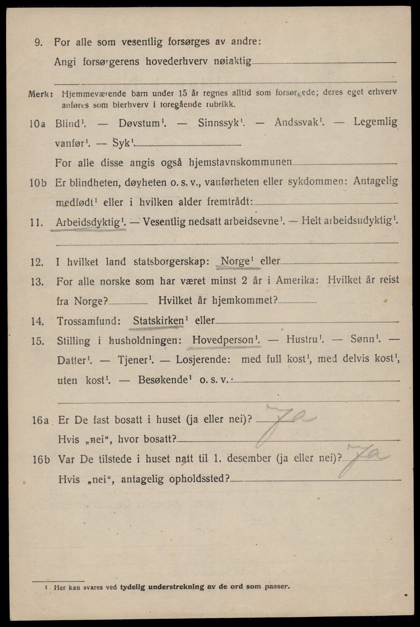 SAST, 1920 census for Håland, 1920, p. 5036