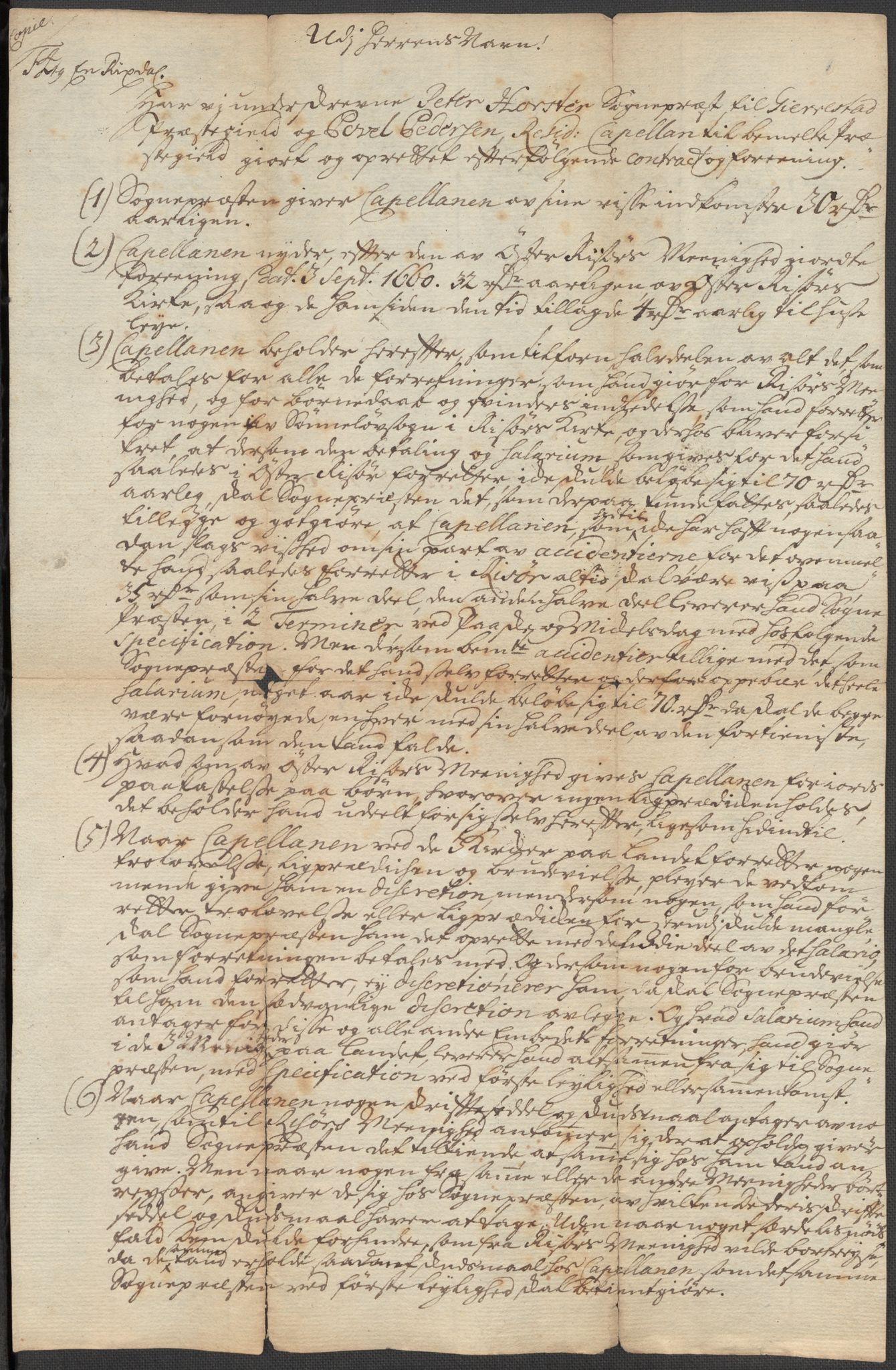 Riksarkivets diplomsamling, AV/RA-EA-5965/F15/L0030: Prestearkiv - Aust-Agder, 1641-1812, p. 89