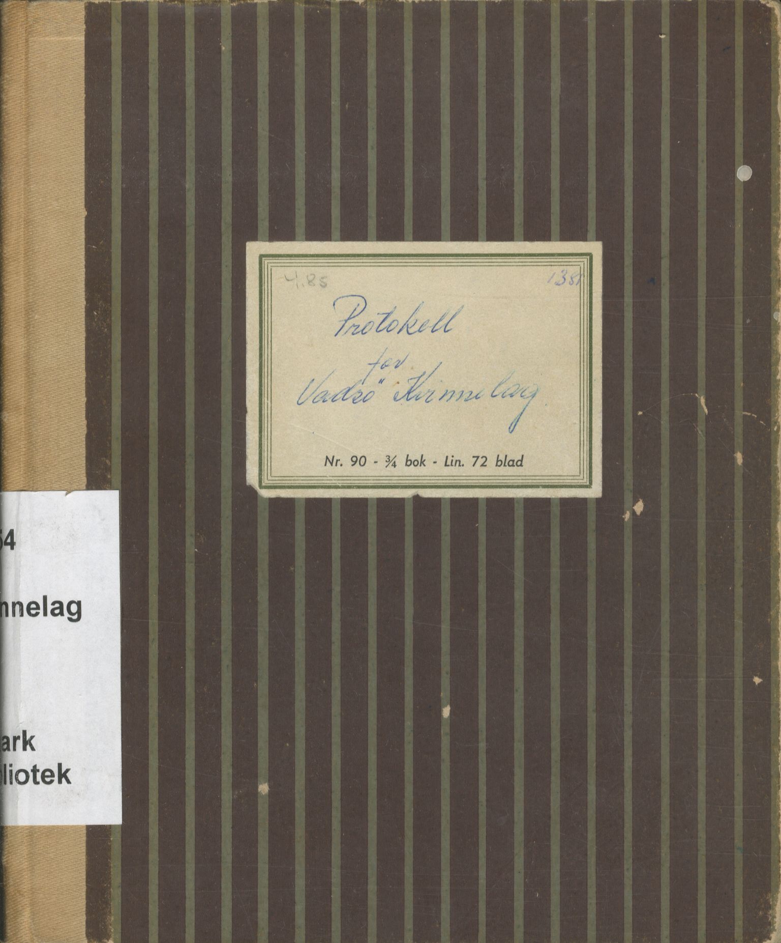 Vadsø Kvinnelag, FMFB/A-1054/A/L0001: Møteprotokoll, 1962-1966, p. 1