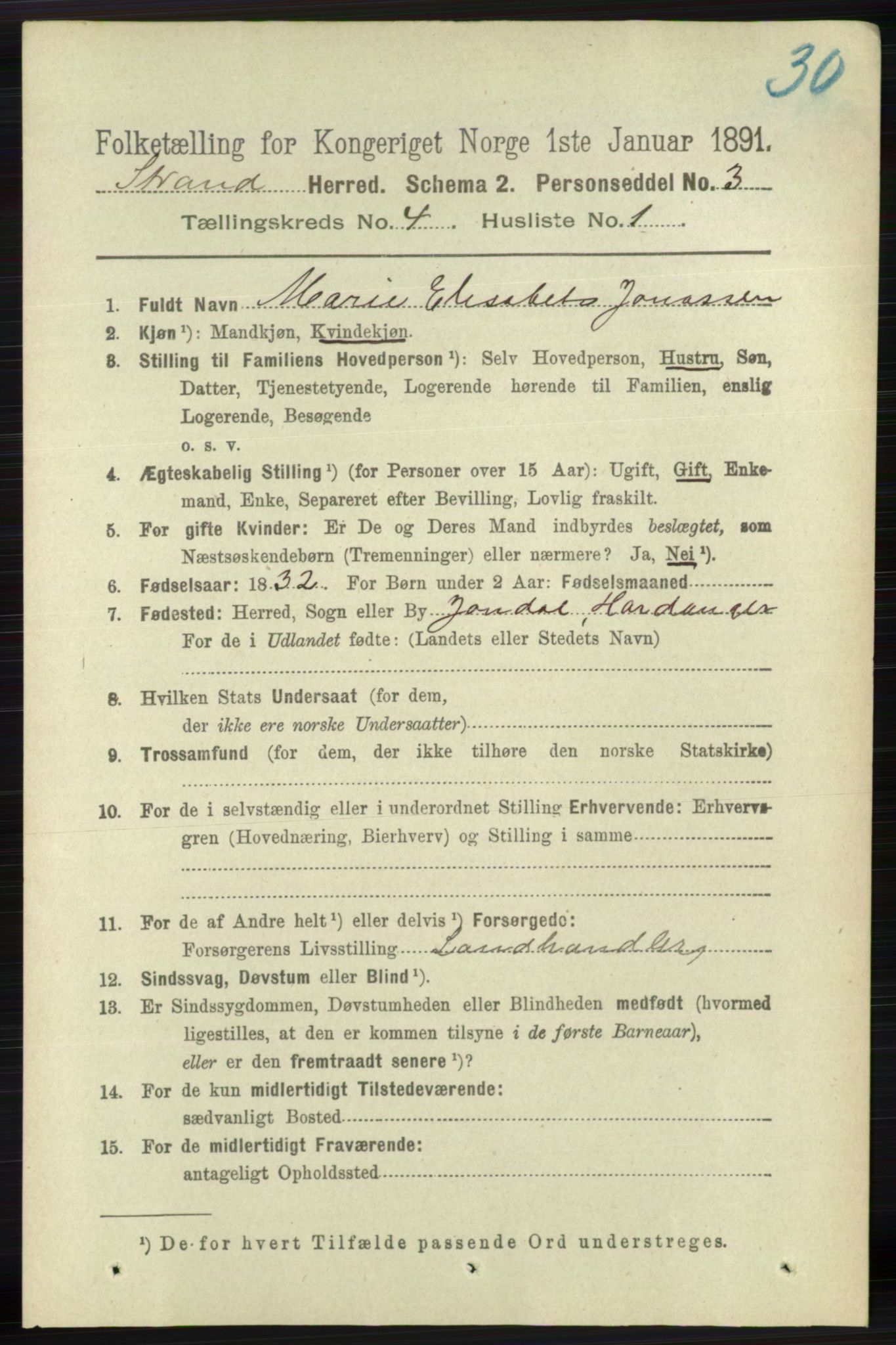 RA, 1891 census for 1130 Strand, 1891, p. 1122