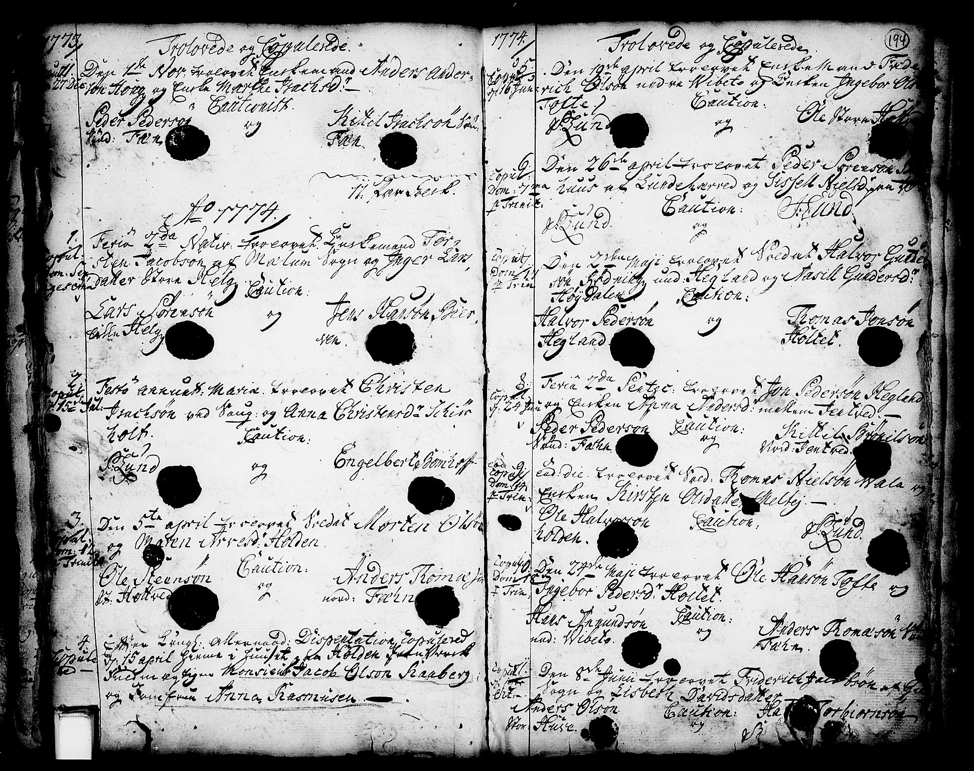 Holla kirkebøker, SAKO/A-272/F/Fa/L0001: Parish register (official) no. 1, 1717-1779, p. 194