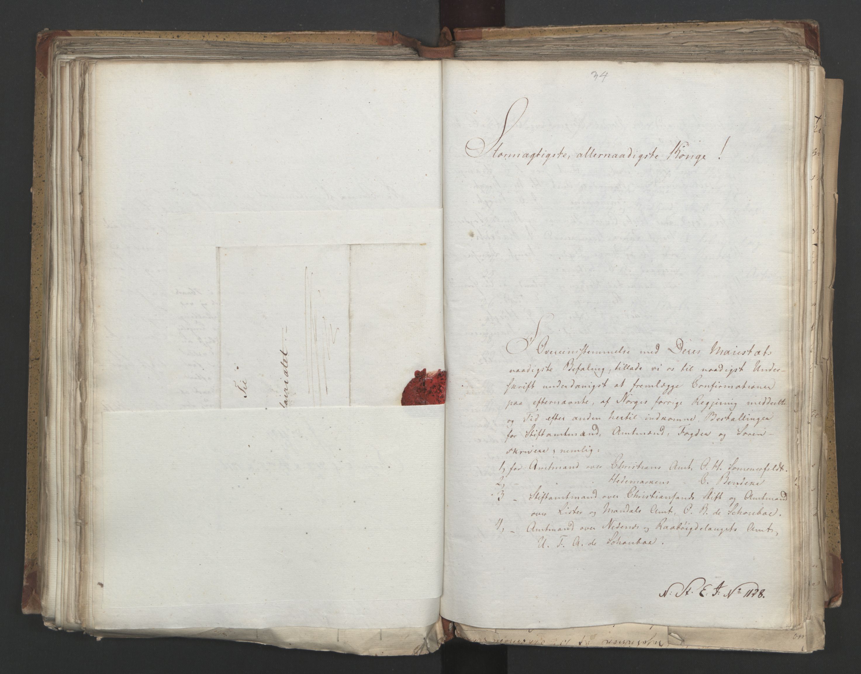 Statsrådsavdelingen i Stockholm, RA/S-1003/D/Da/L0005: Regjeringsinnstillinger nr. 1000-1246, 1816, p. 285