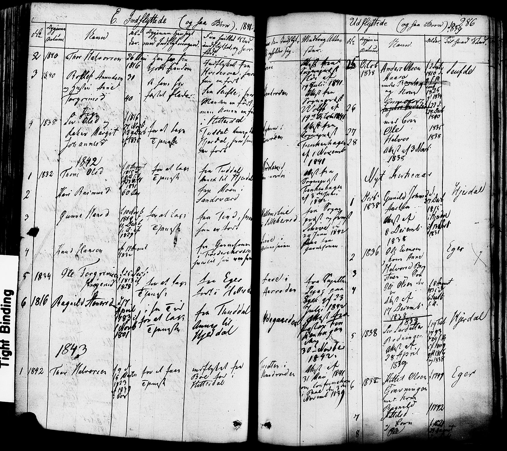 Heddal kirkebøker, SAKO/A-268/F/Fa/L0006: Parish register (official) no. I 6, 1837-1854, p. 286