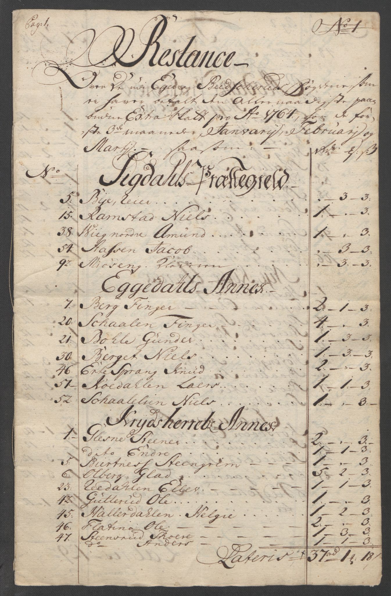 Rentekammeret inntil 1814, Reviderte regnskaper, Fogderegnskap, RA/EA-4092/R31/L1833: Ekstraskatten Hurum, Røyken, Eiker, Lier og Buskerud, 1762-1764, p. 239