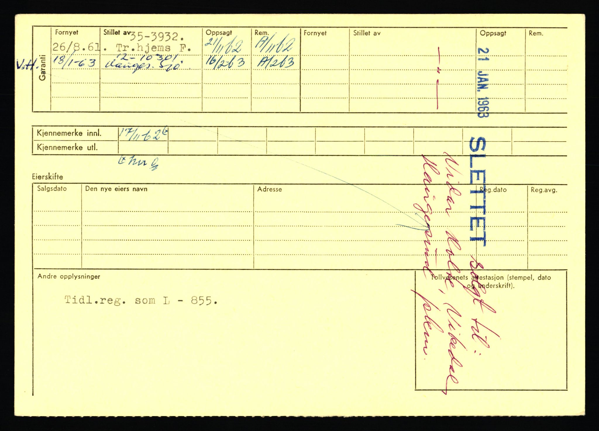 Stavanger trafikkstasjon, AV/SAST-A-101942/0/F/L0071: L-80500 - L-82199, 1930-1971, p. 1086