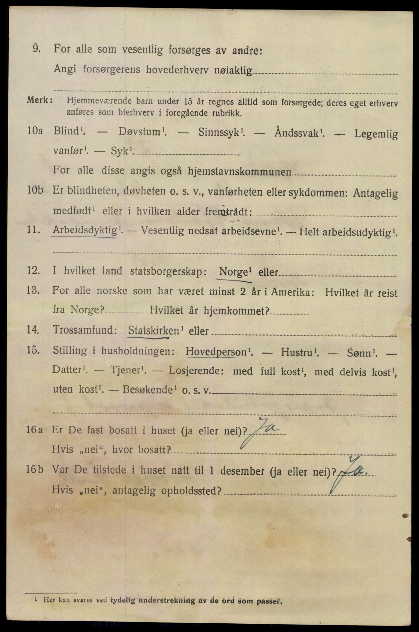 SAKO, 1920 census for Solum, 1920, p. 5587