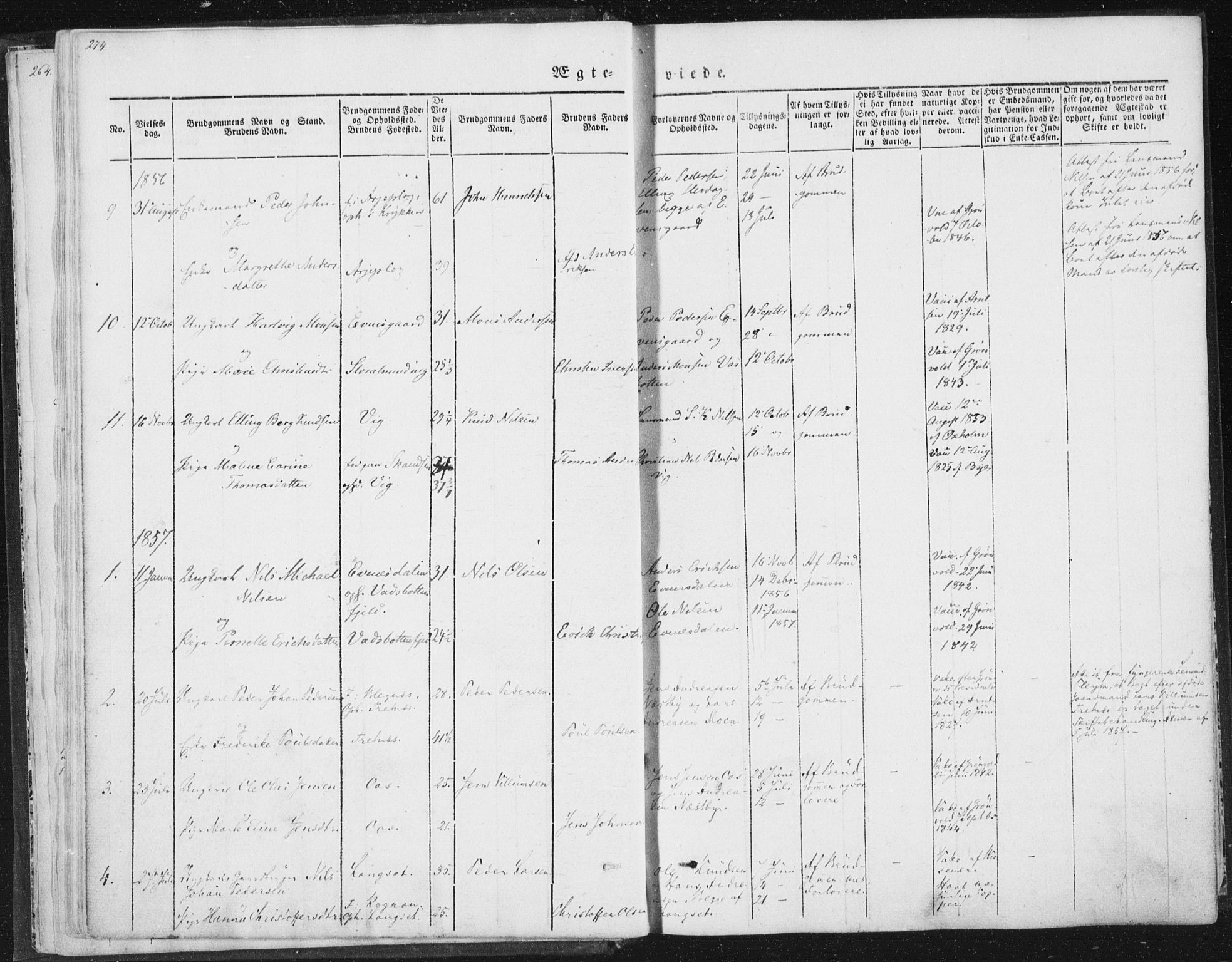 Ministerialprotokoller, klokkerbøker og fødselsregistre - Nordland, AV/SAT-A-1459/847/L0667: Parish register (official) no. 847A07, 1842-1871, p. 274