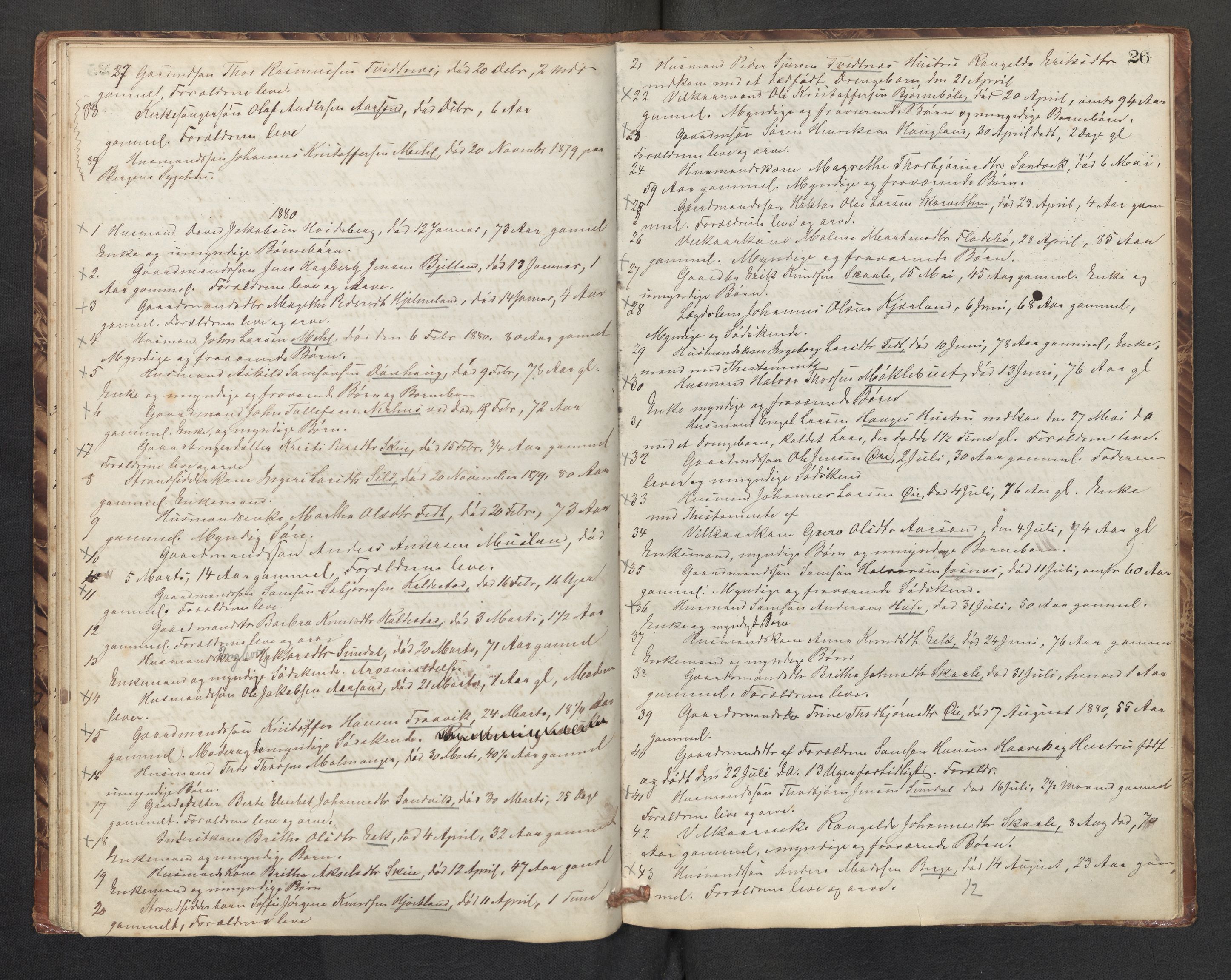 Lensmannen i Kvinnherad, AV/SAB-A-33301/1/0006/L0001: Dødsfallprotokoll, 1864-1890, p. 26
