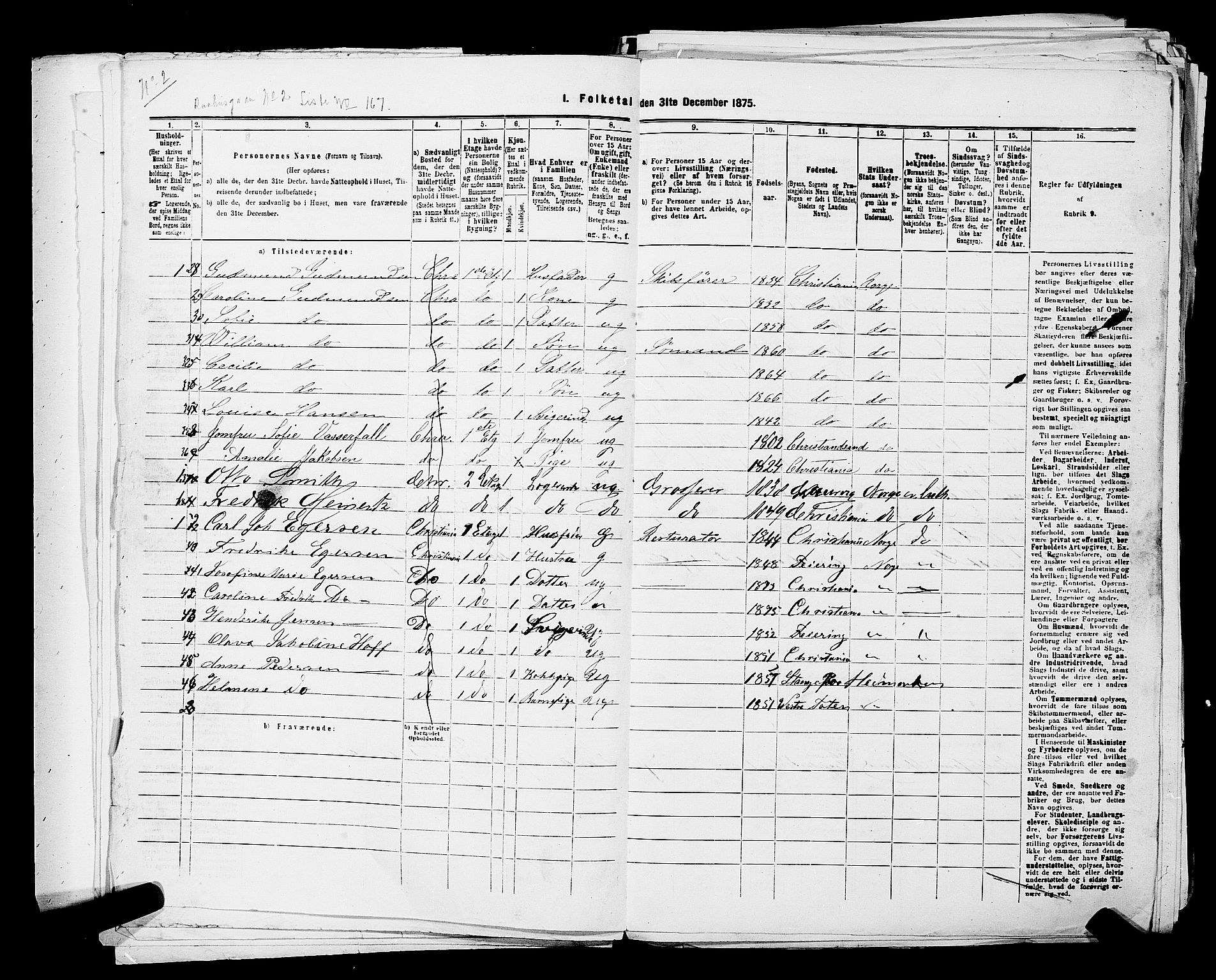 RA, 1875 census for 0301 Kristiania, 1875, p. 520