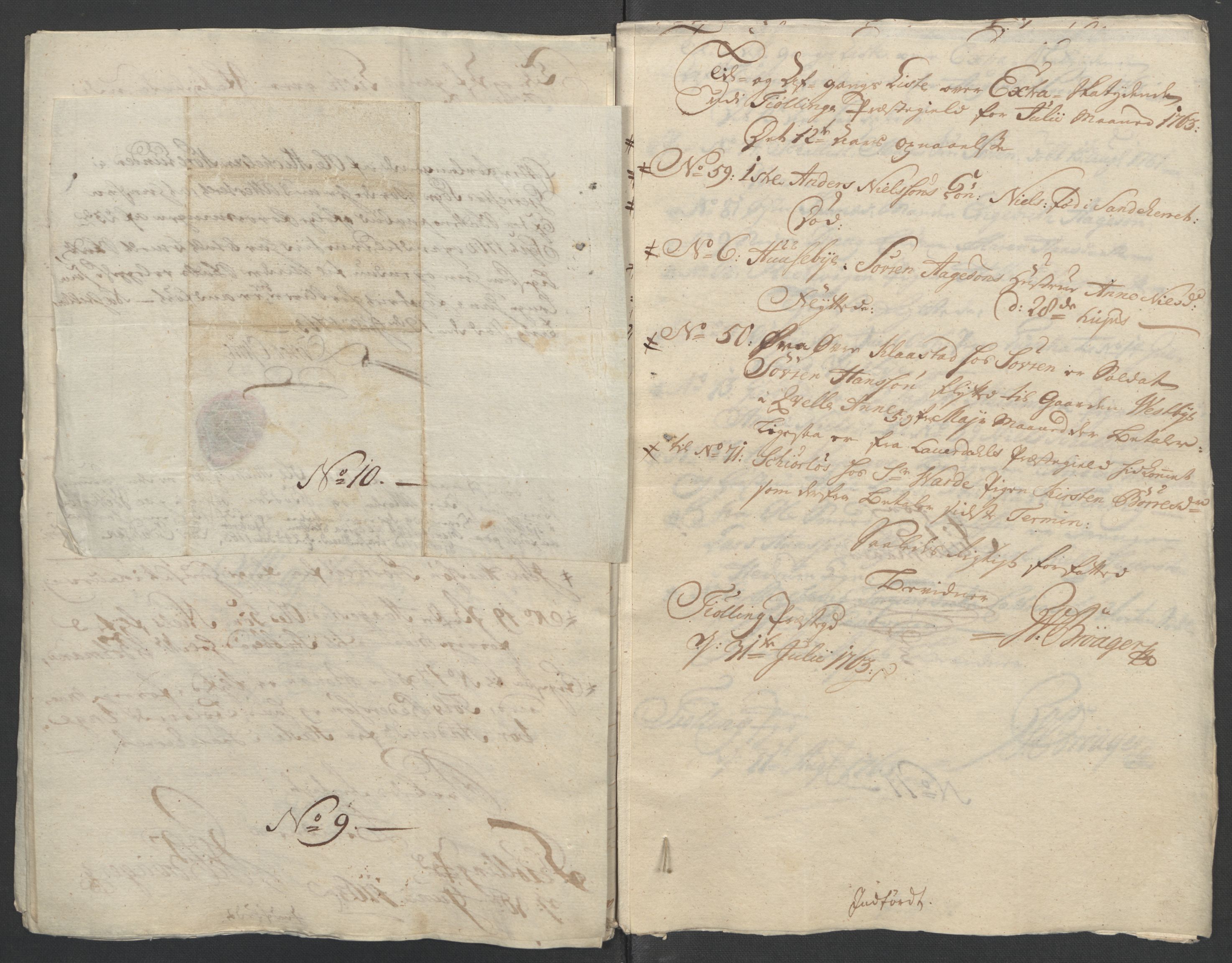 Rentekammeret inntil 1814, Reviderte regnskaper, Fogderegnskap, AV/RA-EA-4092/R33/L2033: Ekstraskatten Larvik grevskap, 1762-1764, p. 258