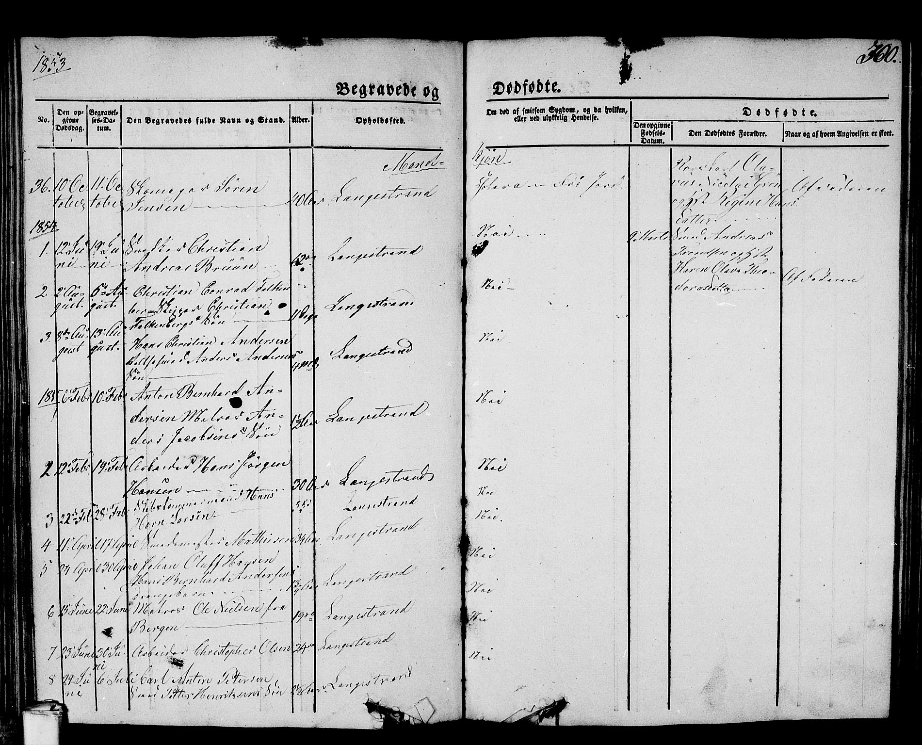 Larvik kirkebøker, SAKO/A-352/G/Gb/L0002: Parish register (copy) no. II 2, 1843-1866, p. 300