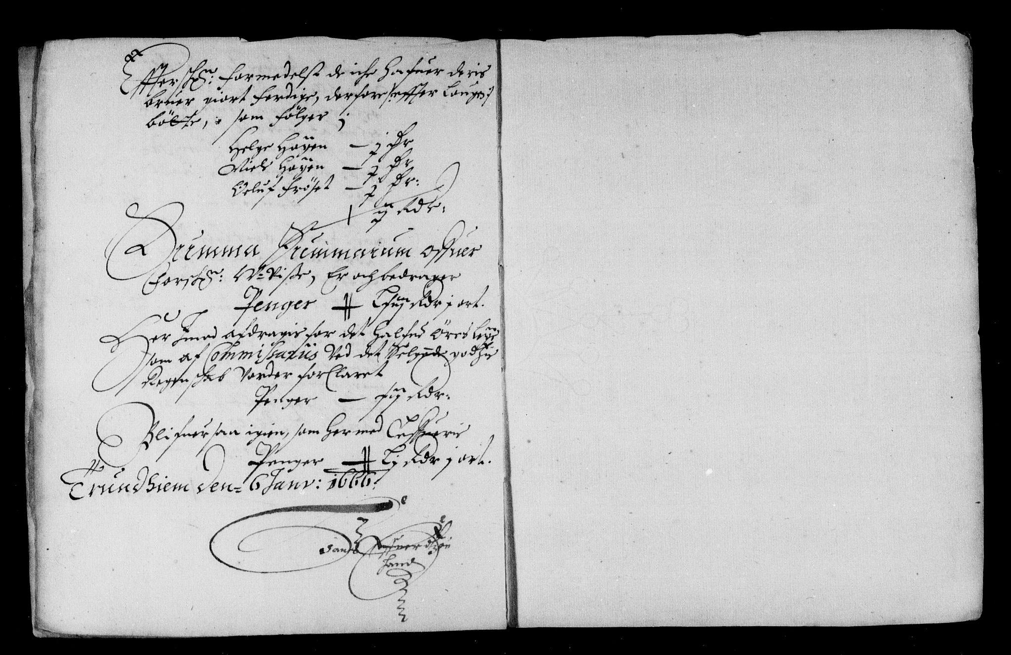 Rentekammeret inntil 1814, Reviderte regnskaper, Stiftamtstueregnskaper, Trondheim stiftamt og Nordland amt, RA/EA-6044/R/Rd/L0012: Trondheim stiftamt, 1665