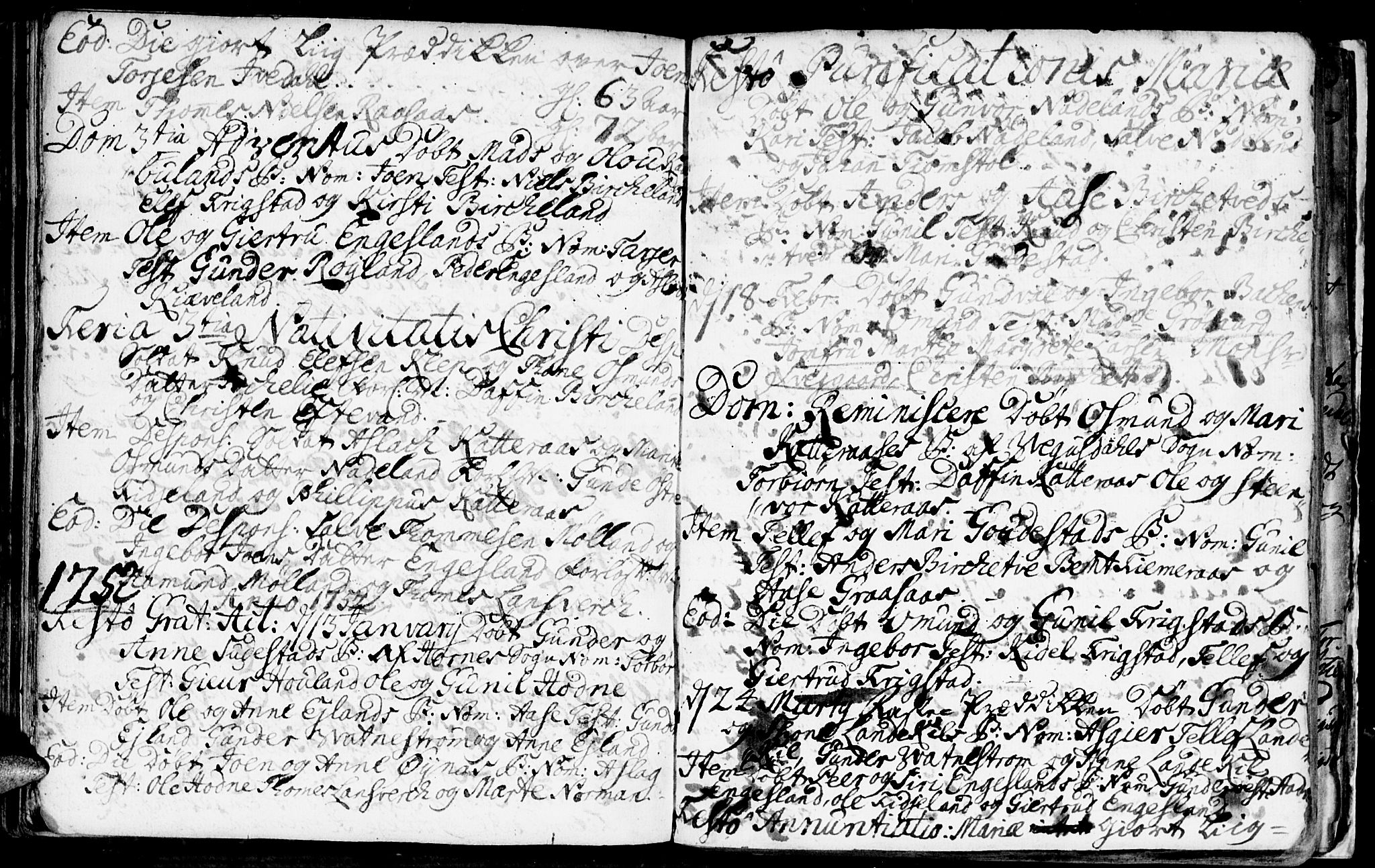 Evje sokneprestkontor, AV/SAK-1111-0008/F/Fa/Fac/L0001: Parish register (official) no. A 1, 1705-1764, p. 275-276