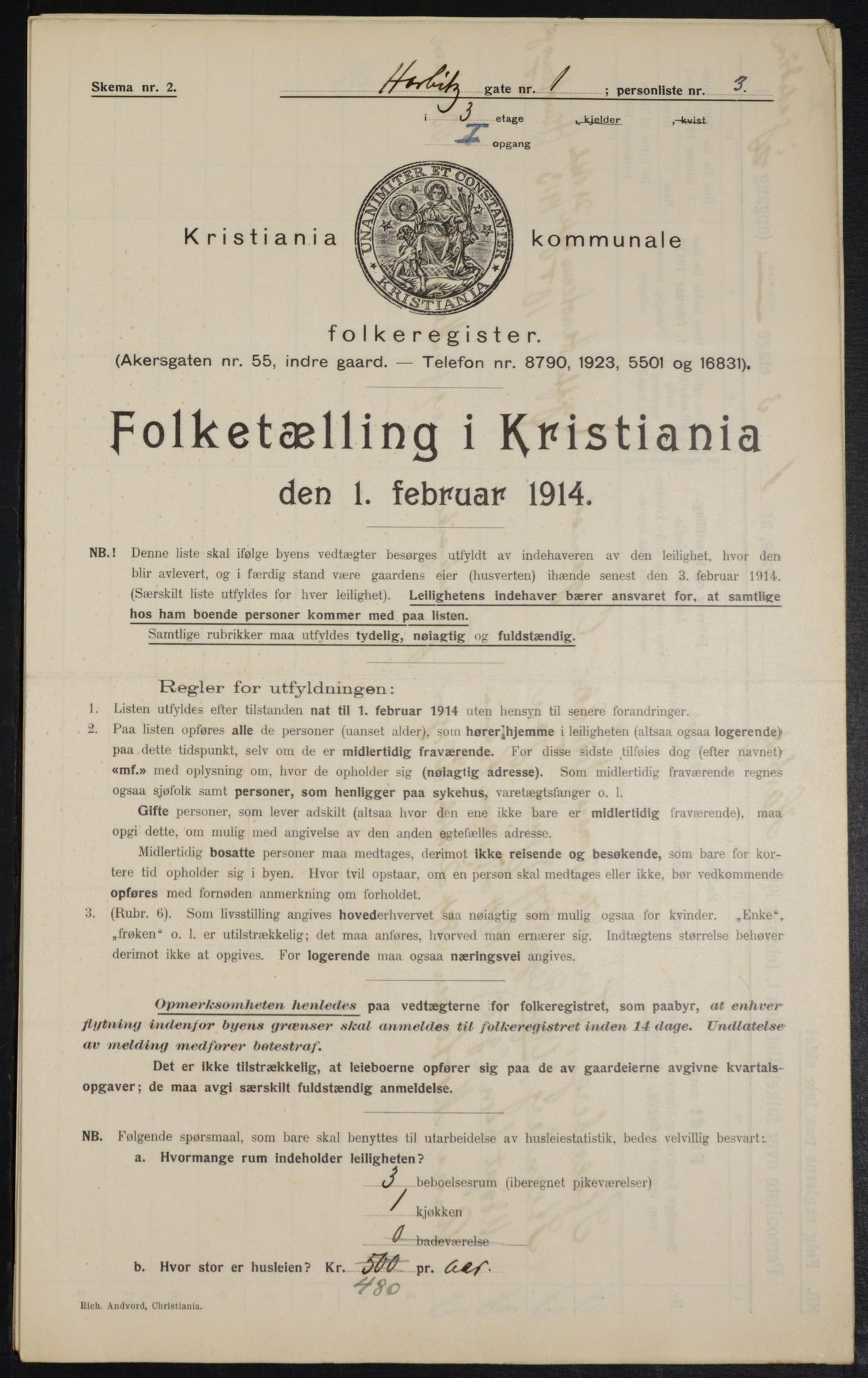 OBA, Municipal Census 1914 for Kristiania, 1914, p. 81018