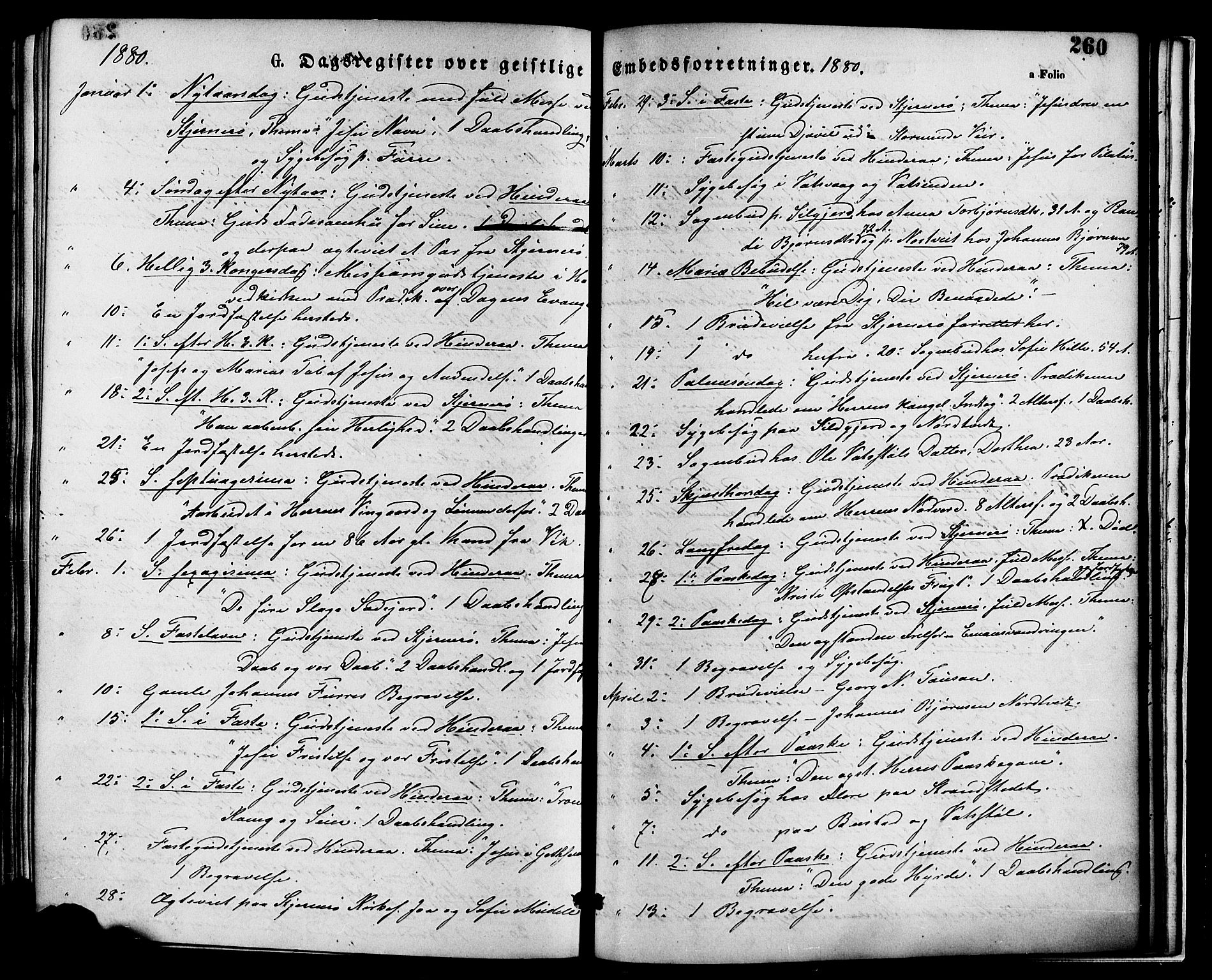 Nedstrand sokneprestkontor, SAST/A-101841/01/IV: Parish register (official) no. A 11, 1877-1887, p. 260