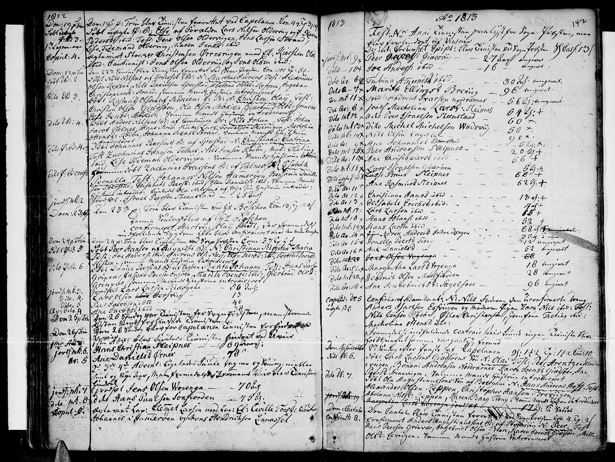 Ministerialprotokoller, klokkerbøker og fødselsregistre - Nordland, SAT/A-1459/841/L0591: Parish register (official) no. 841A03 /1, 1777-1819, p. 141-142