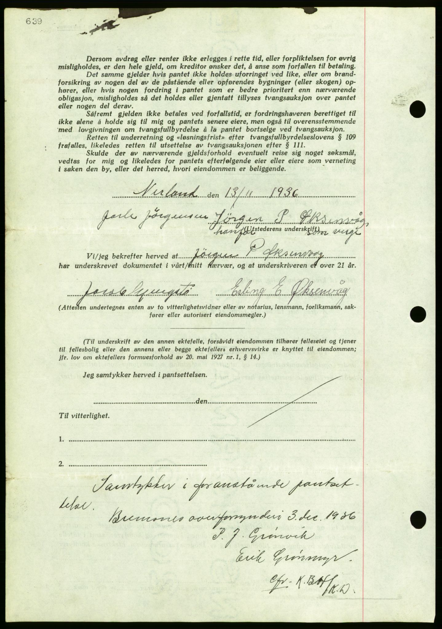 Nordmøre sorenskriveri, AV/SAT-A-4132/1/2/2Ca/L0090: Mortgage book no. B80, 1936-1937, Diary no: : 2892/1936