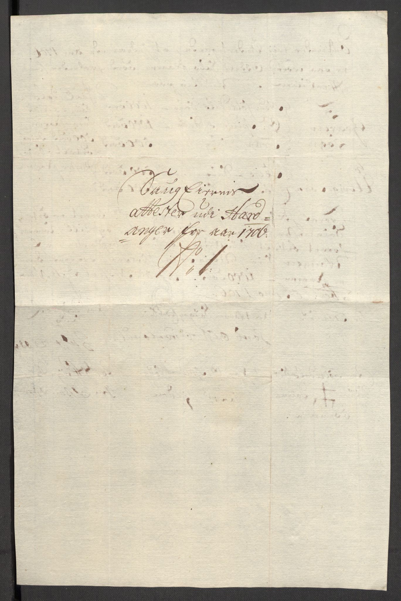 Rentekammeret inntil 1814, Reviderte regnskaper, Fogderegnskap, AV/RA-EA-4092/R48/L2984: Fogderegnskap Sunnhordland og Hardanger, 1706-1707, p. 185