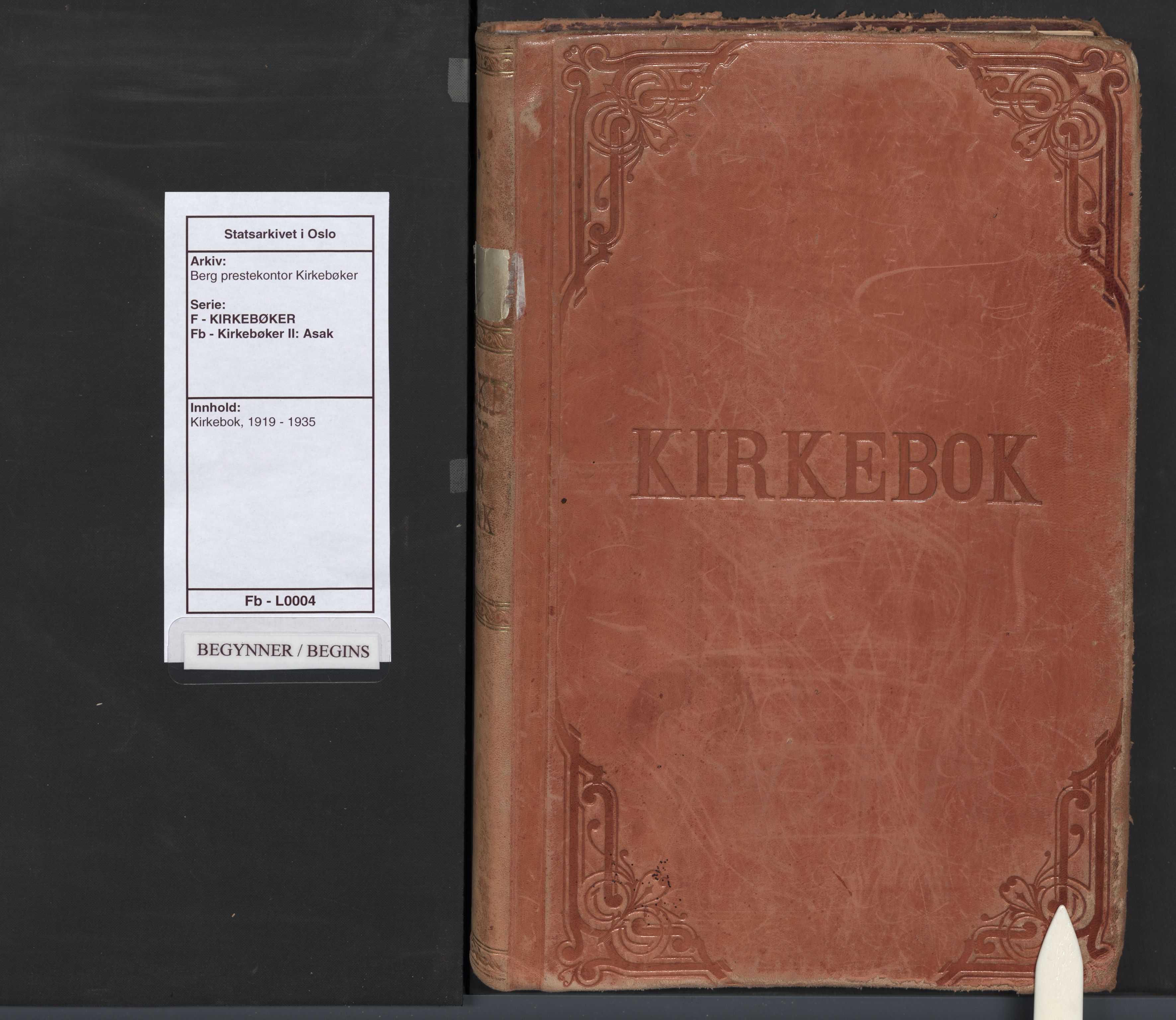 Berg prestekontor Kirkebøker, SAO/A-10902/F/Fb/L0004: Parish register (official) no. II 4, 1919-1935