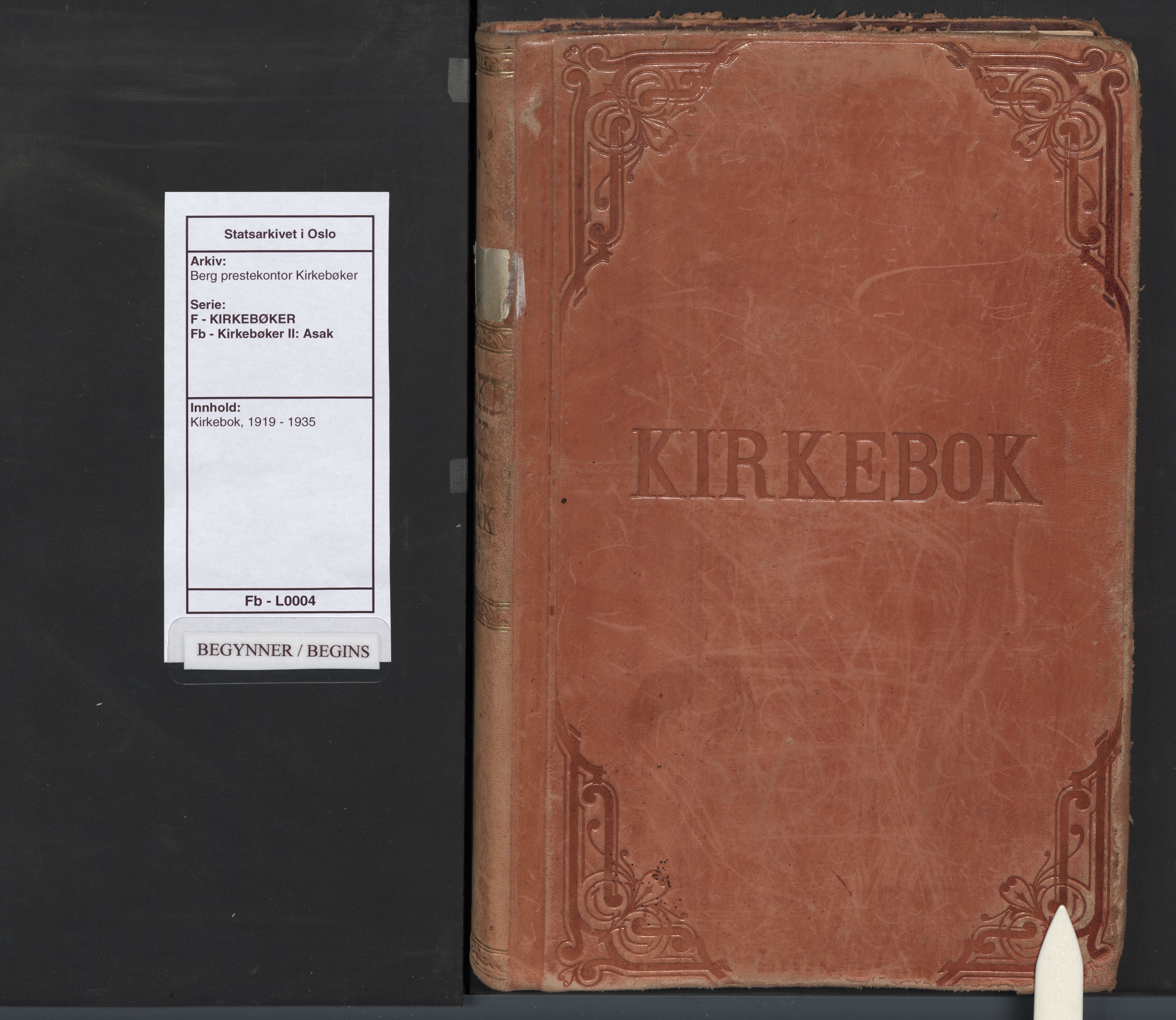 Berg prestekontor Kirkebøker, AV/SAO-A-10902/F/Fb/L0004: Parish register (official) no. II 4, 1919-1935