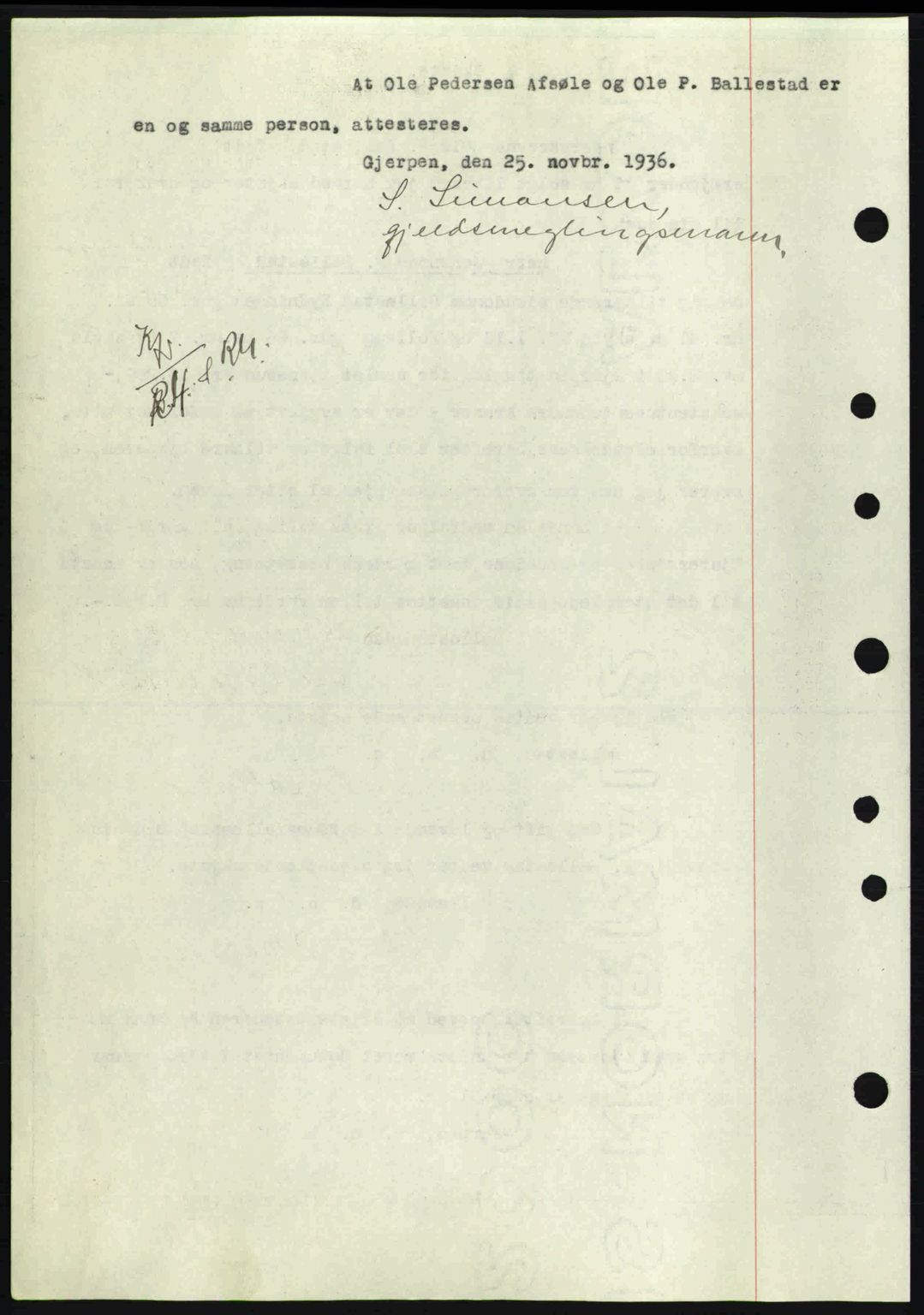 Gjerpen sorenskriveri, SAKO/A-216/G/Ga/Gae/L0067: Mortgage book no. A-66 - A-68, 1936-1937, Diary no: : 2877/1936