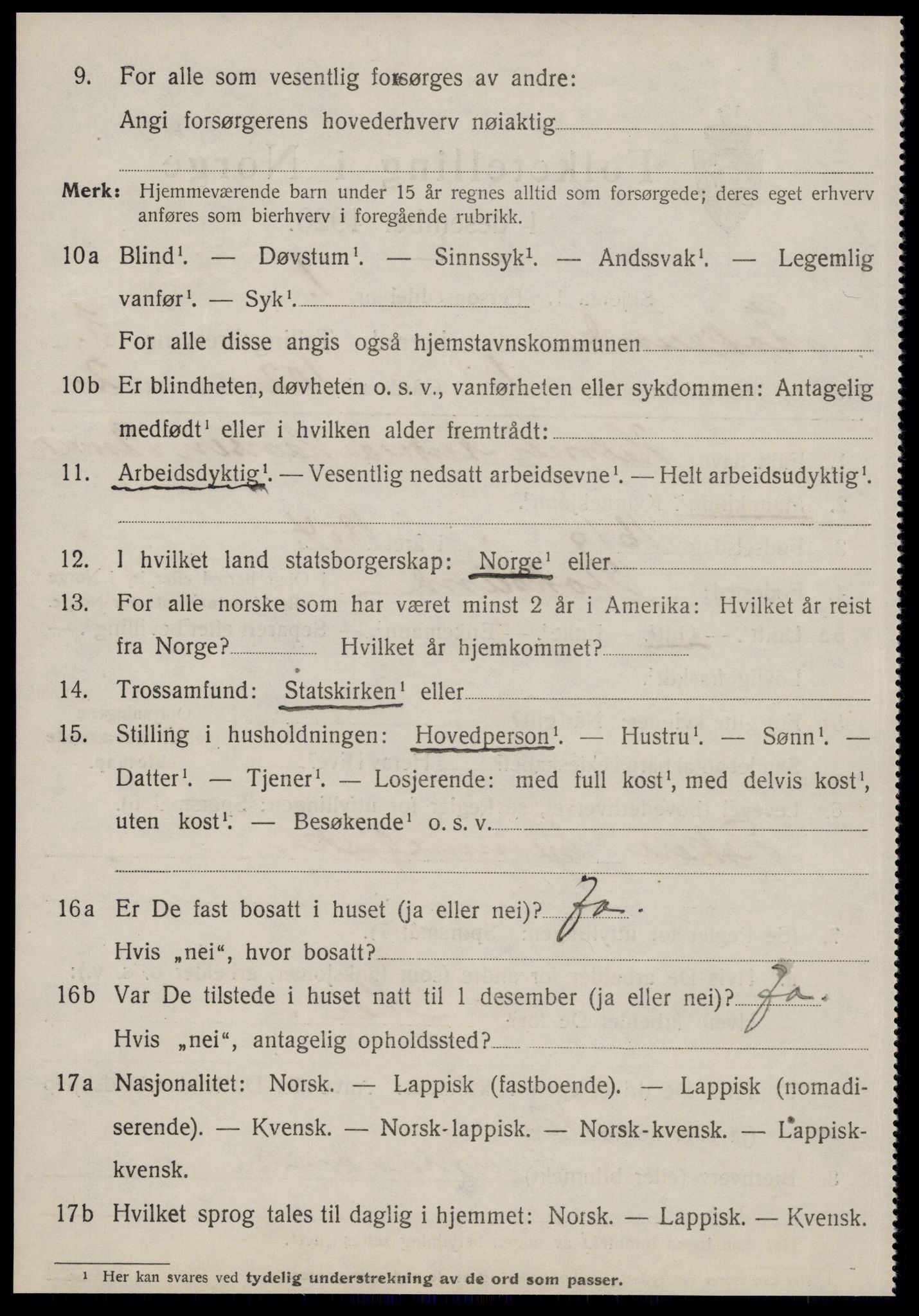 SAT, 1920 census for Stoksund, 1920, p. 1463