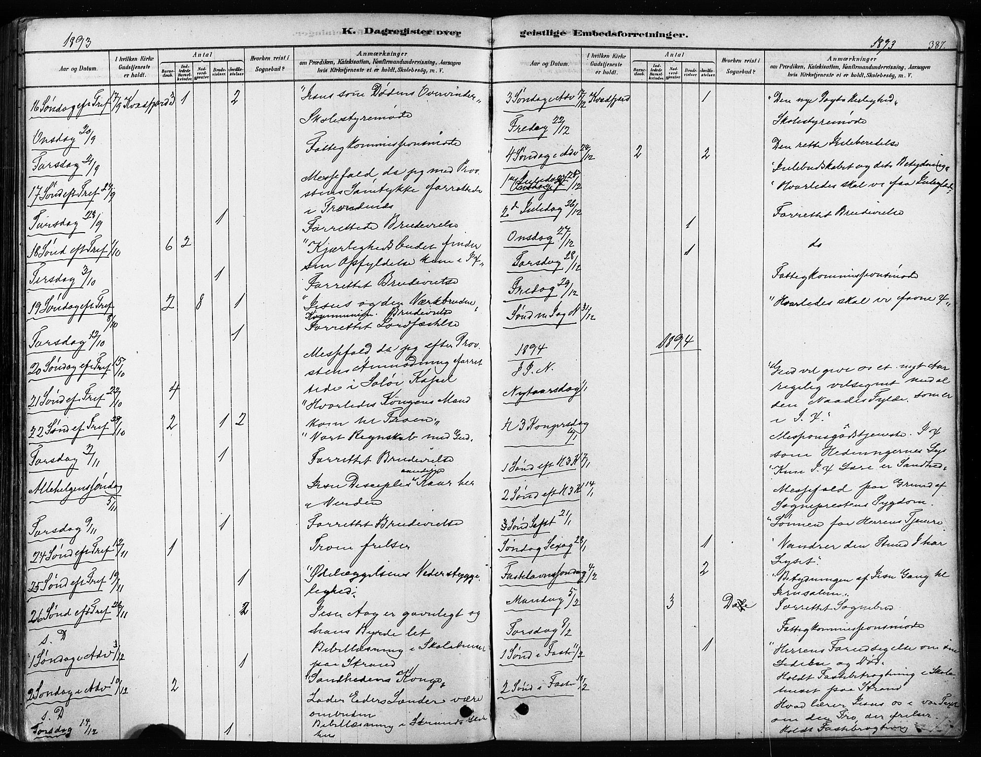 Kvæfjord sokneprestkontor, SATØ/S-1323/G/Ga/Gaa/L0005kirke: Parish register (official) no. 5, 1878-1894, p. 387
