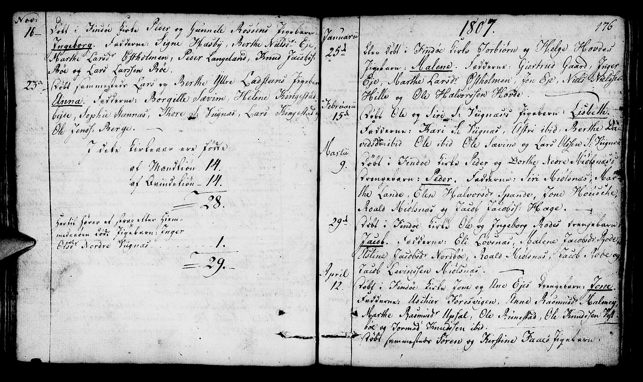 Finnøy sokneprestkontor, SAST/A-101825/H/Ha/Haa/L0005: Parish register (official) no. A 5, 1773-1816, p. 176
