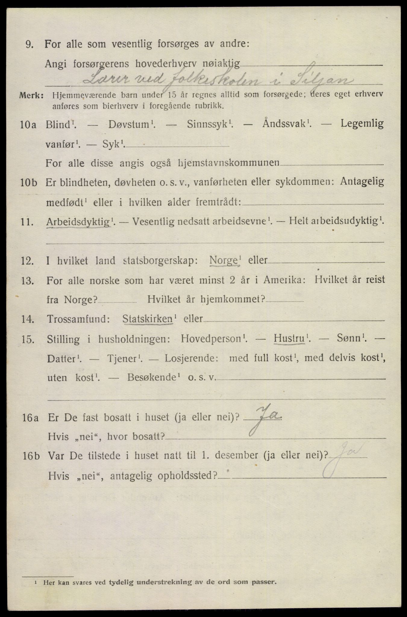 SAKO, 1920 census for Siljan, 1920, p. 932