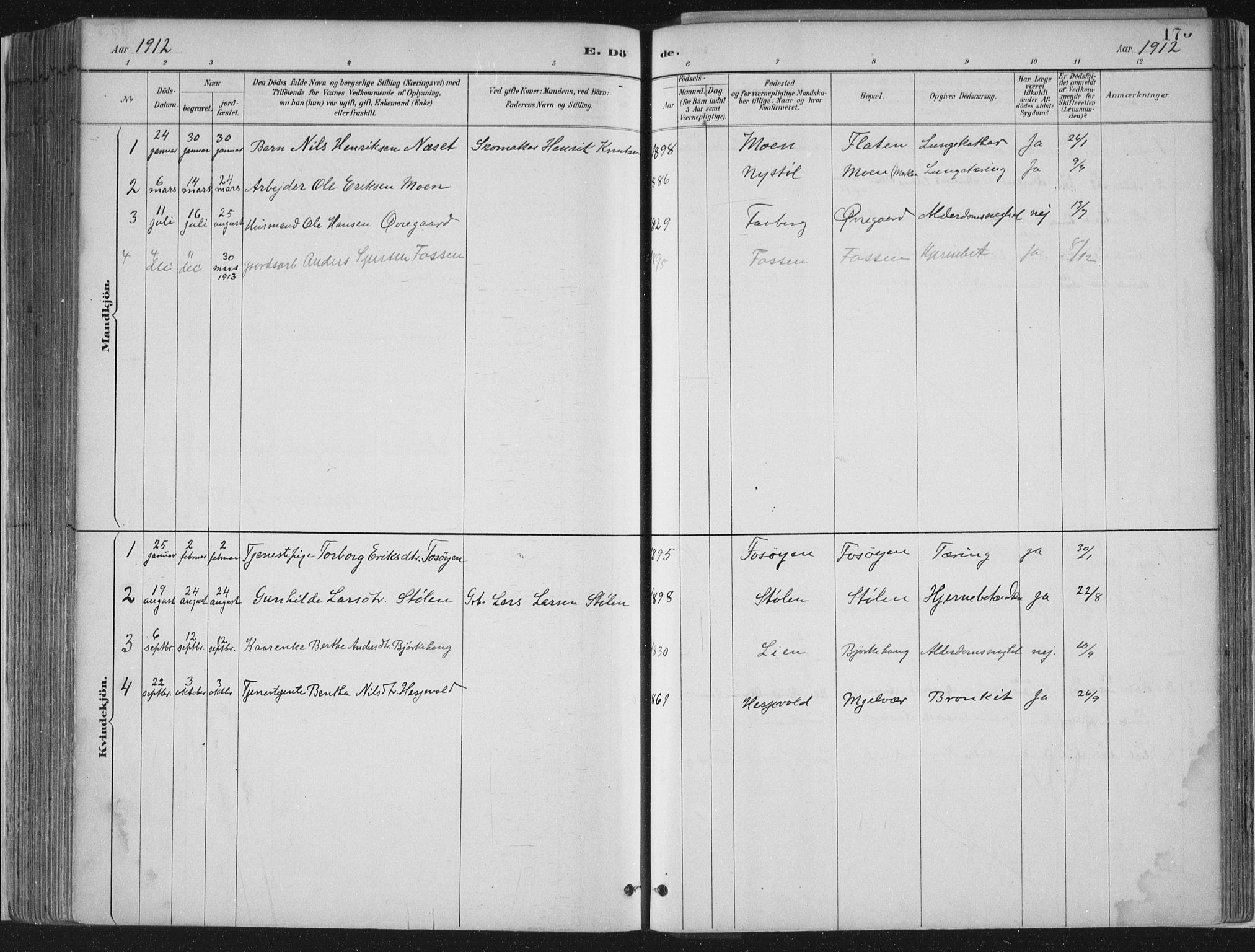 Jostedal sokneprestembete, AV/SAB-A-80601/H/Haa/Haab/L0001: Parish register (official) no. B 1, 1887-1914, p. 175