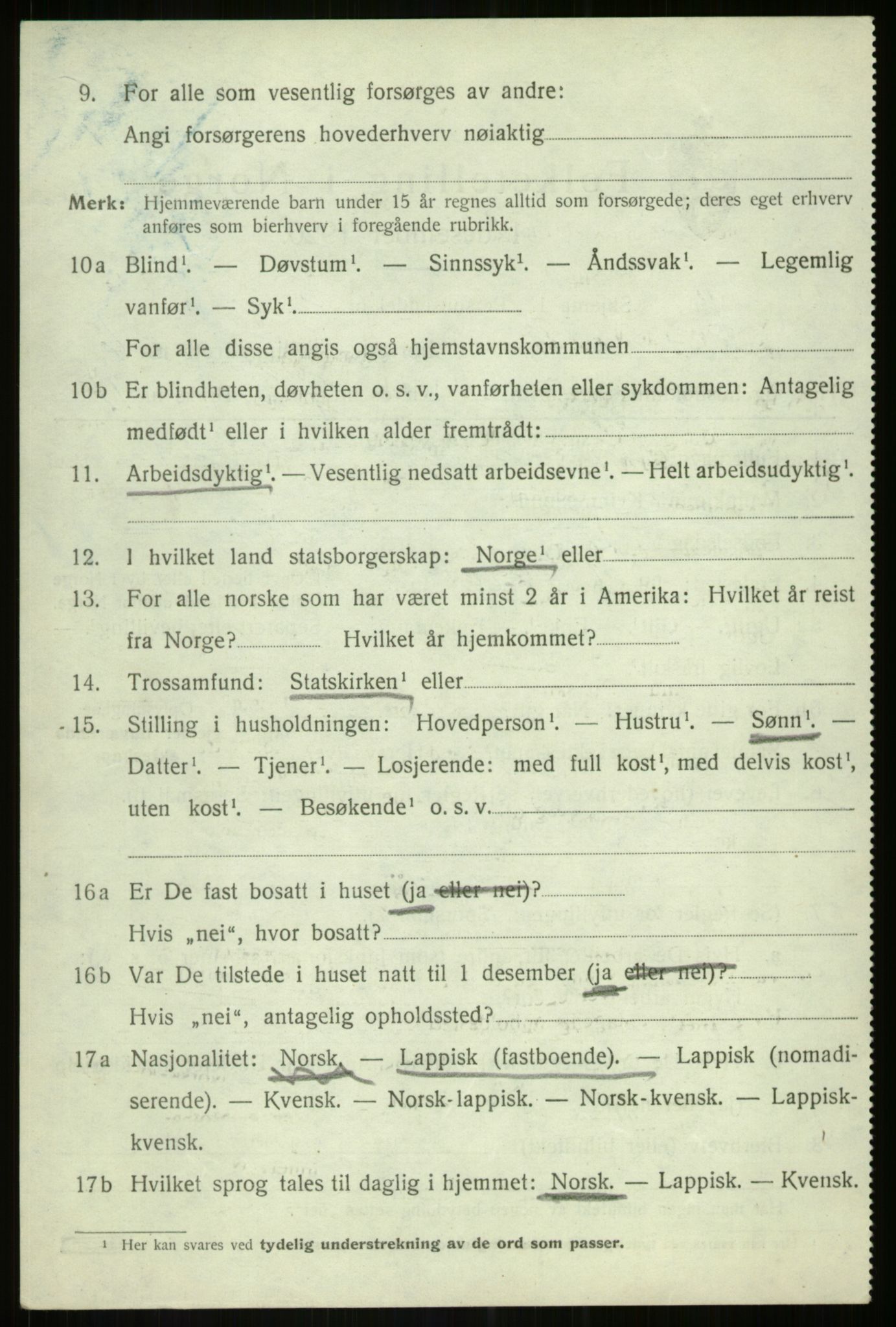 SATØ, 1920 census for Lenvik, 1920, p. 9241