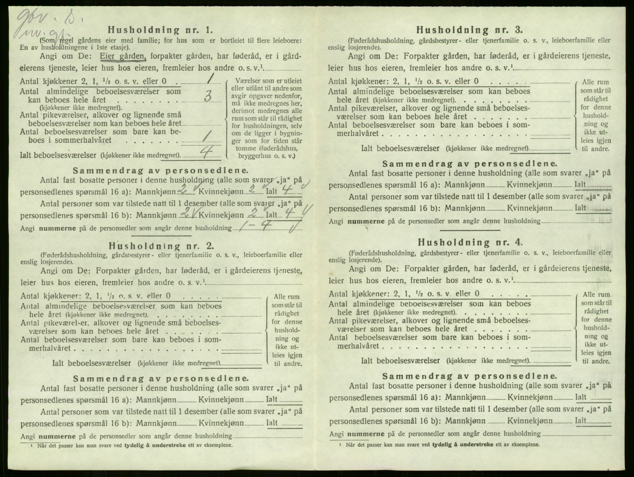 SAKO, 1920 census for Strømm, 1920, p. 440