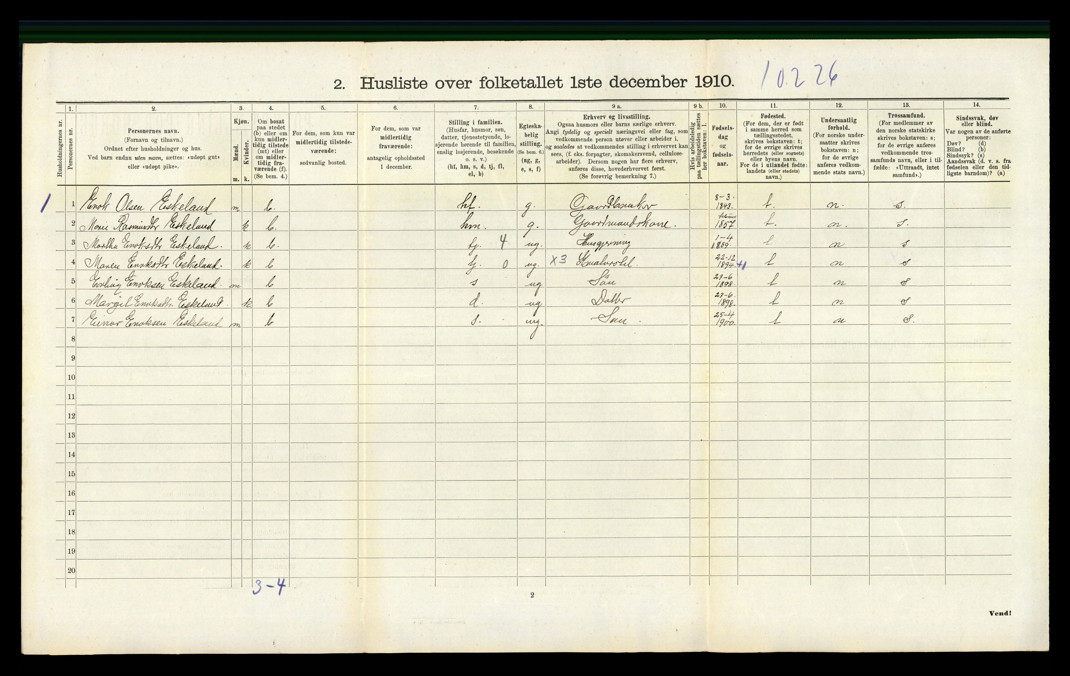 RA, 1910 census for Høle, 1910, p. 361