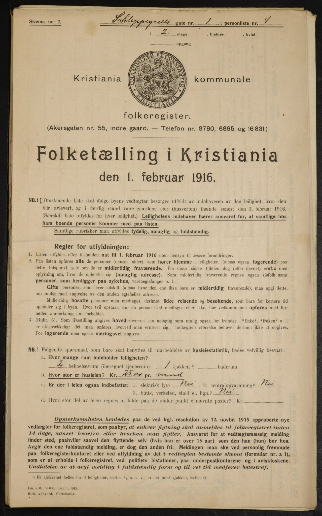 OBA, Municipal Census 1916 for Kristiania, 1916, p. 91773
