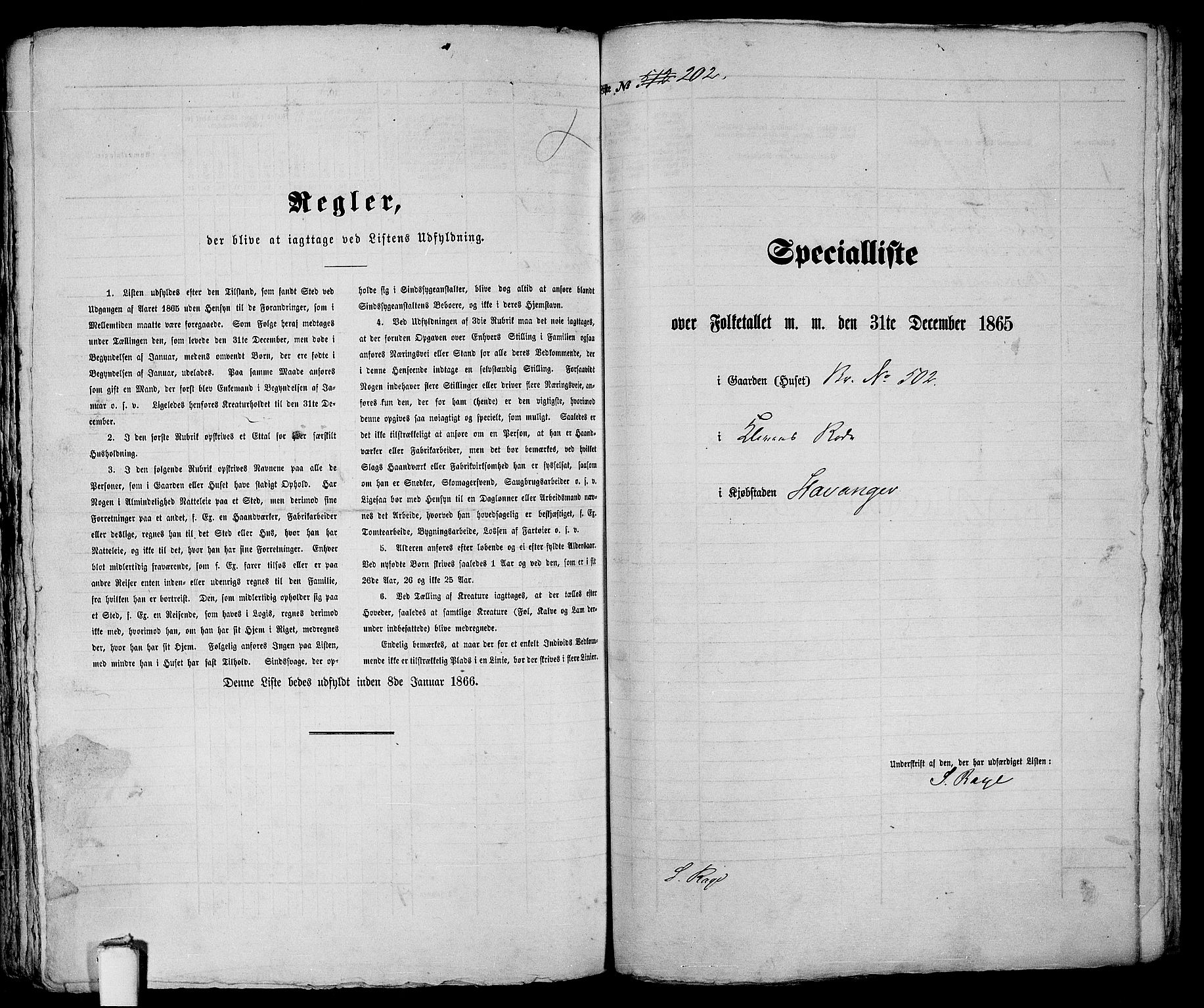 RA, 1865 census for Stavanger, 1865, p. 428