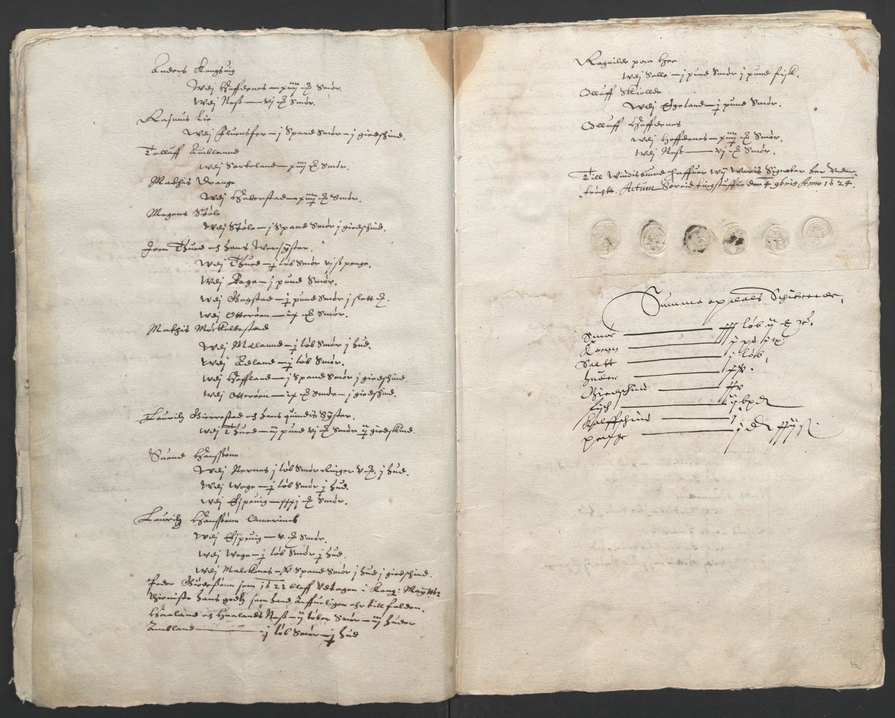 Stattholderembetet 1572-1771, AV/RA-EA-2870/Ek/L0011/0001: Jordebøker til utlikning av rosstjeneste 1624-1626: / Odelsjordebøker for Bergenhus len, 1624, p. 24