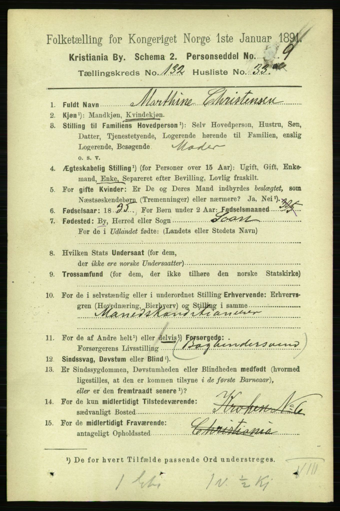 RA, 1891 census for 0301 Kristiania, 1891, p. 71863