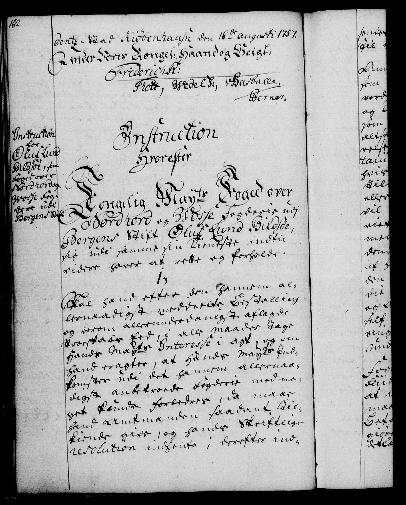 Rentekammeret, Kammerkanselliet, RA/EA-3111/G/Gg/Ggi/L0003: Norsk instruksjonsprotokoll med register (merket RK 53.36), 1751-1775, p. 162