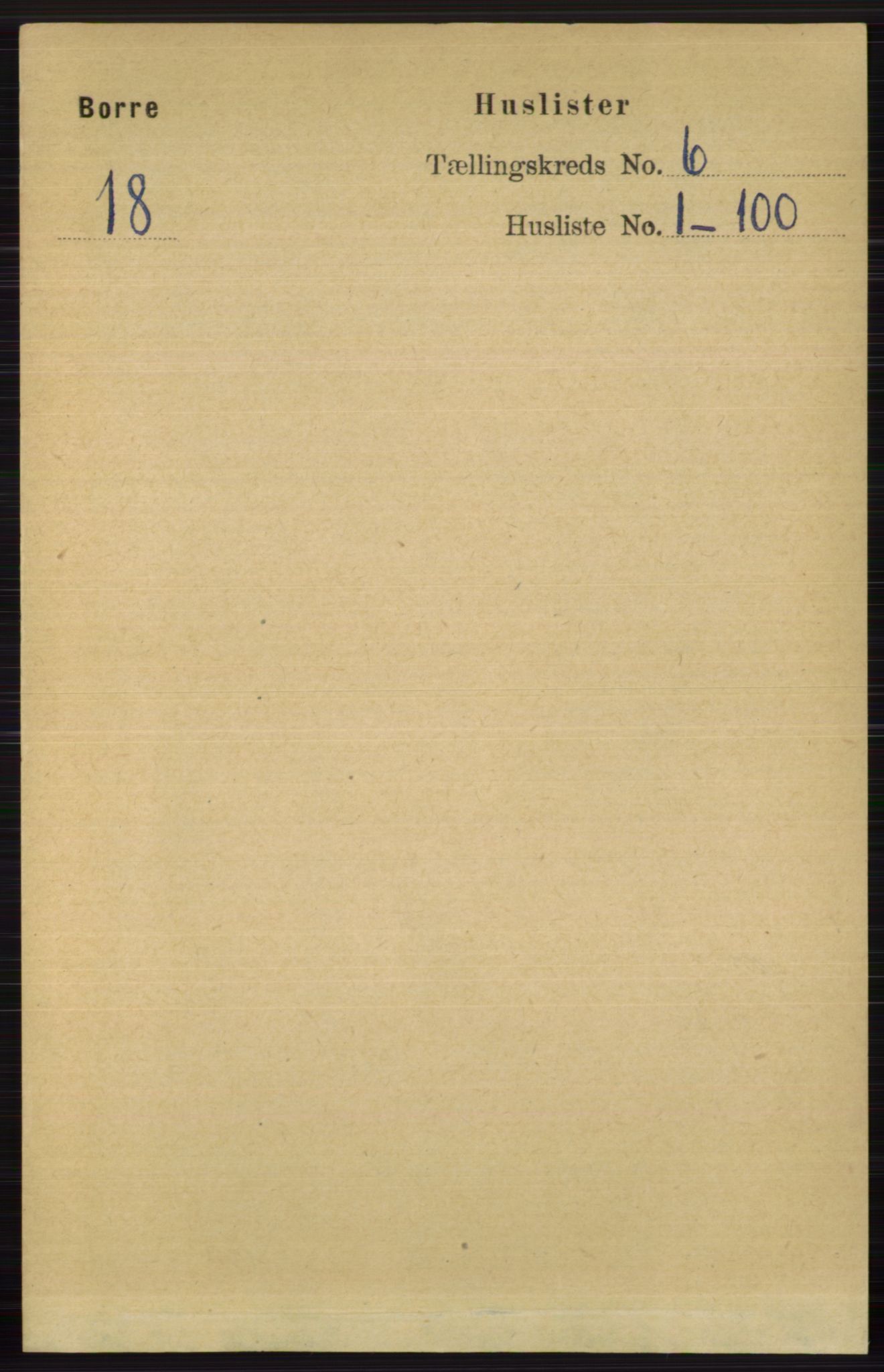 RA, 1891 census for 0717 Borre, 1891, p. 2531